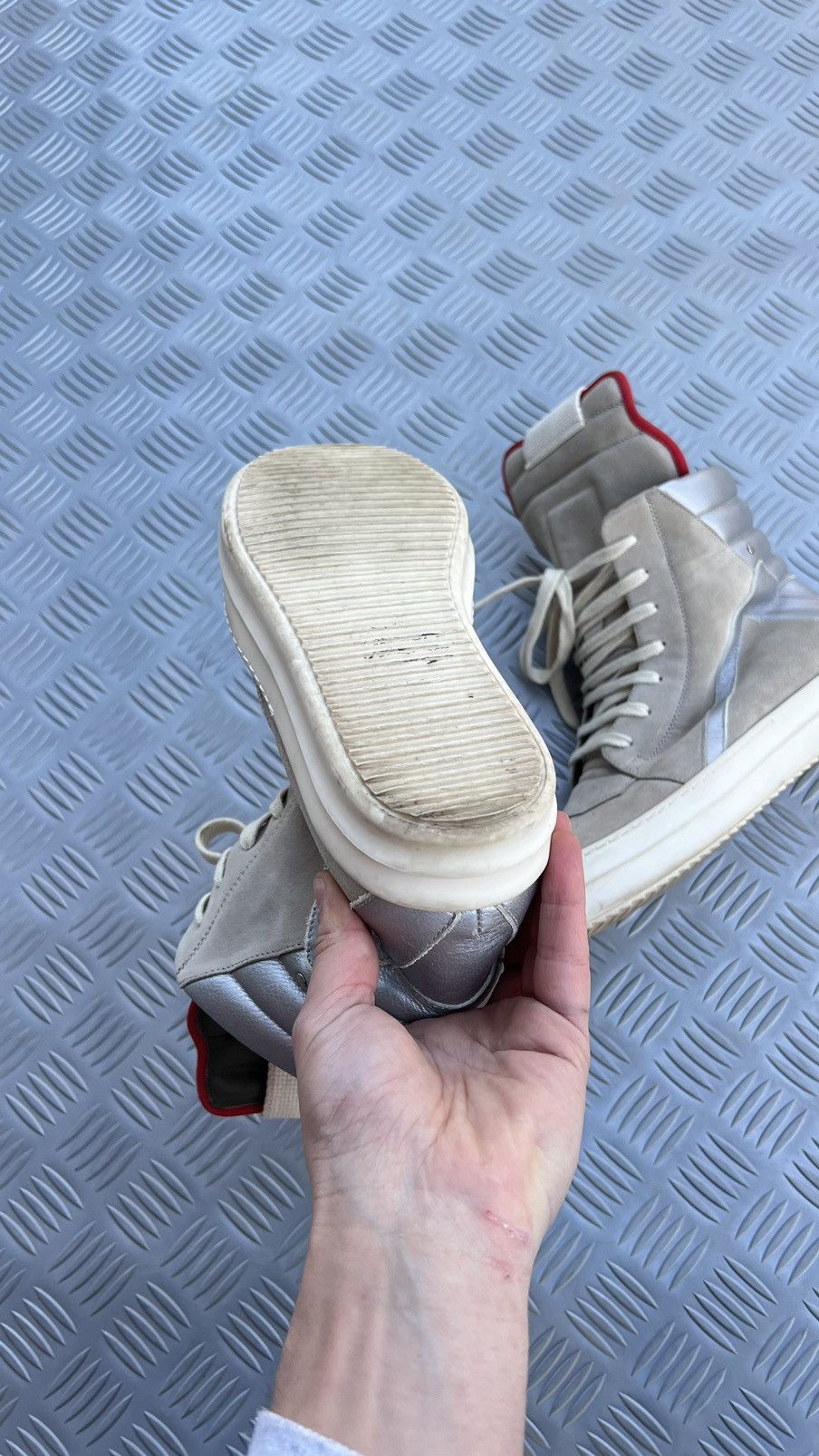 Rick Owens Rick Owens geobasket pearl reflective Size US 7.5 / EU 40-41 - 16 Thumbnail