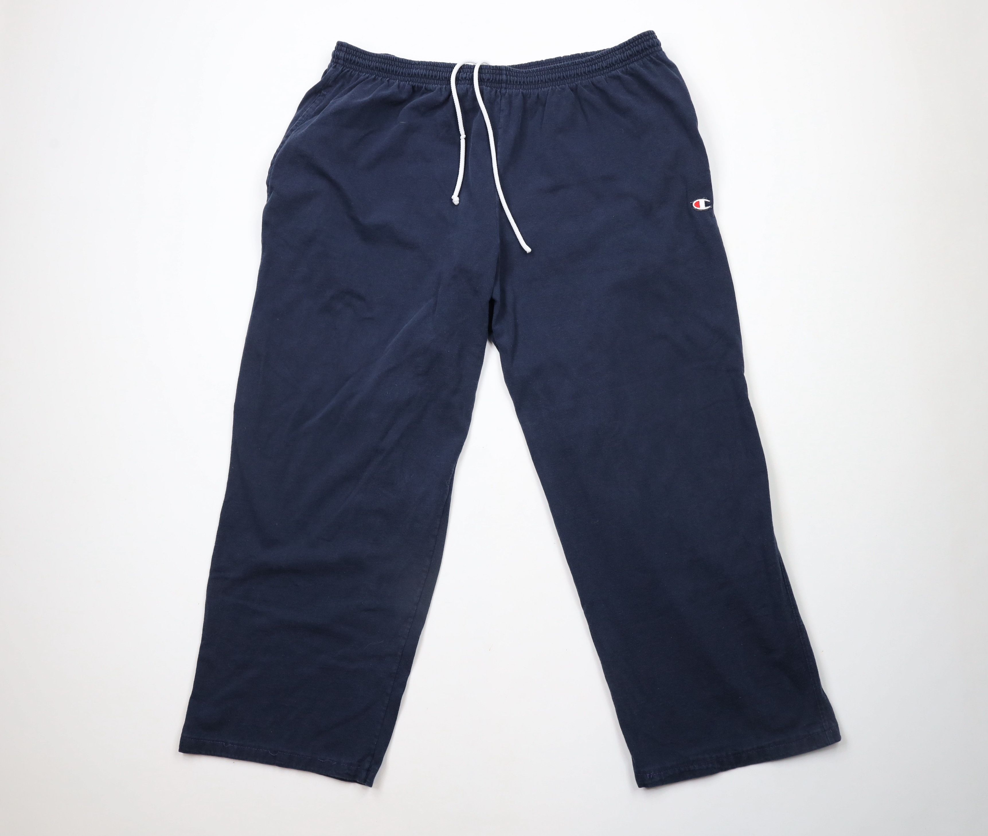 Champion × Vintage Vintage 90s Champion Classic Logo Wide Leg Pants Cotton Blue Size US 40 / EU 56 - 1 Thumbnail