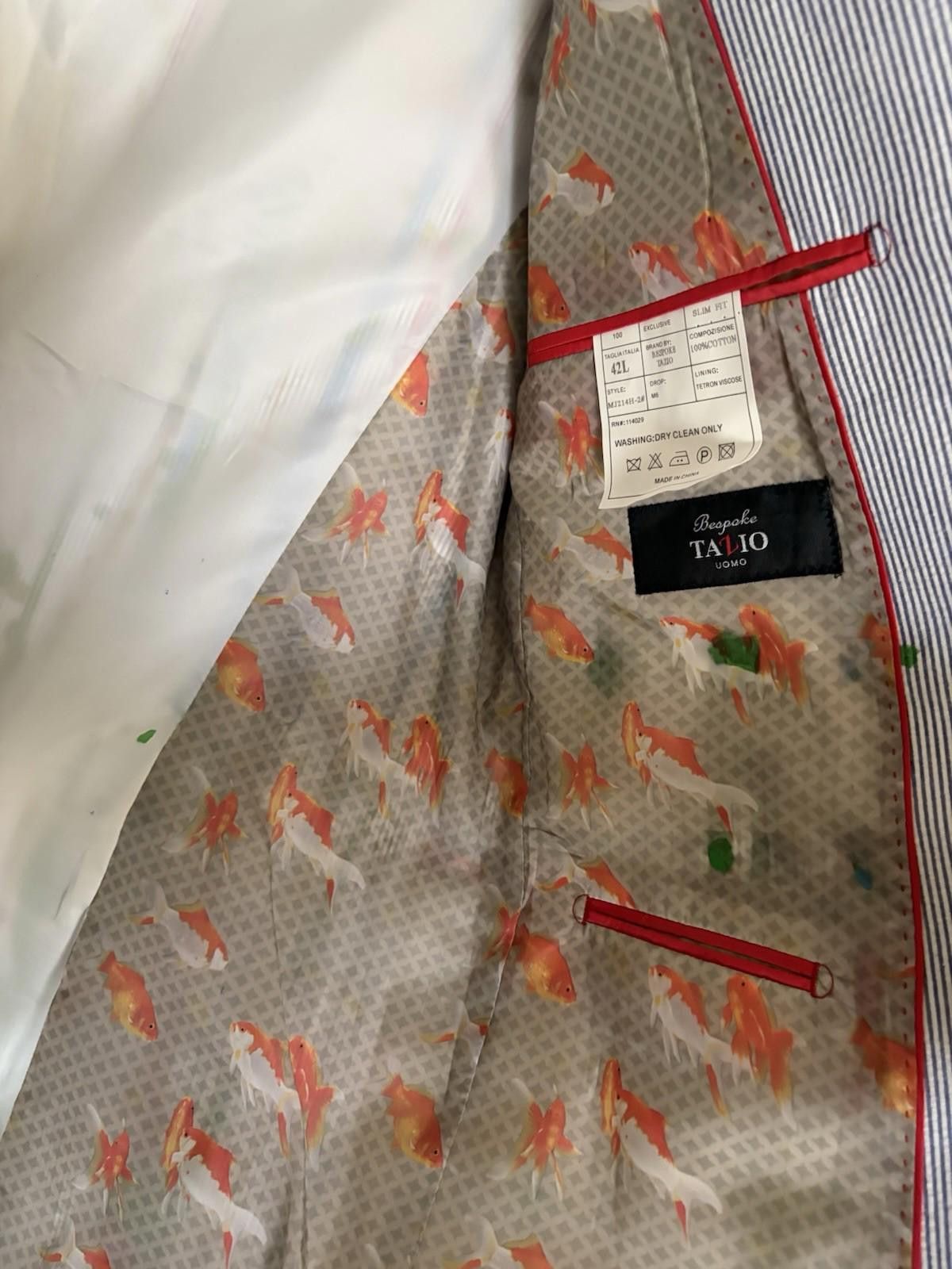 Bespoken Custom Colorful Hand Painted Bespoke Tazio Uomo Blazer Size 42L - 6 Thumbnail