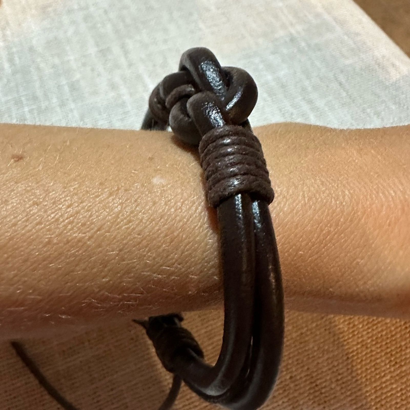 Other Handmade Brown Braided Bracelet Wrap for Men Size ONE SIZE - 2 Thumbnail