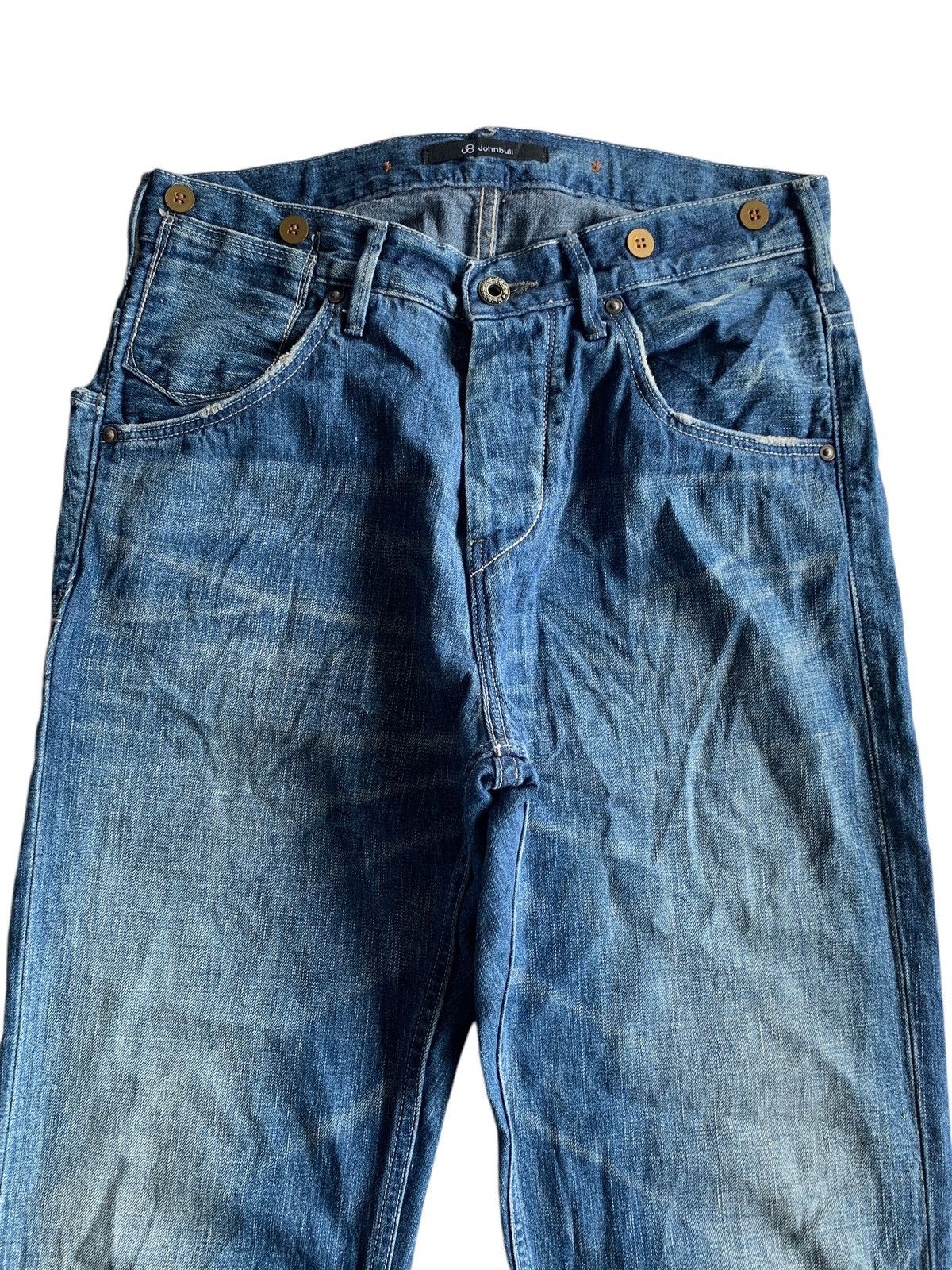 Japanese Brand × Vintage Johnbull Buckle Back Selvedge Jeans Denim Size US 29 - 8 Thumbnail