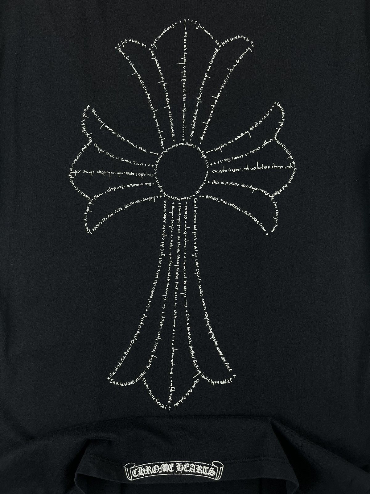 Chrome Hearts × Vintage Chrome Hearts Cross Poem Back Logo Pocket Tshirt Black Size US S / EU 44-46 / 1 - 3 Thumbnail