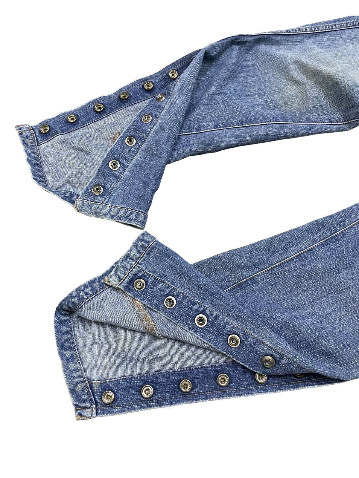Final Home × Issey Miyake × Zucca Zucca By Issey Miyake Scuba Crotch Button Leg Wash Jeans Size US 31 - 9 Thumbnail