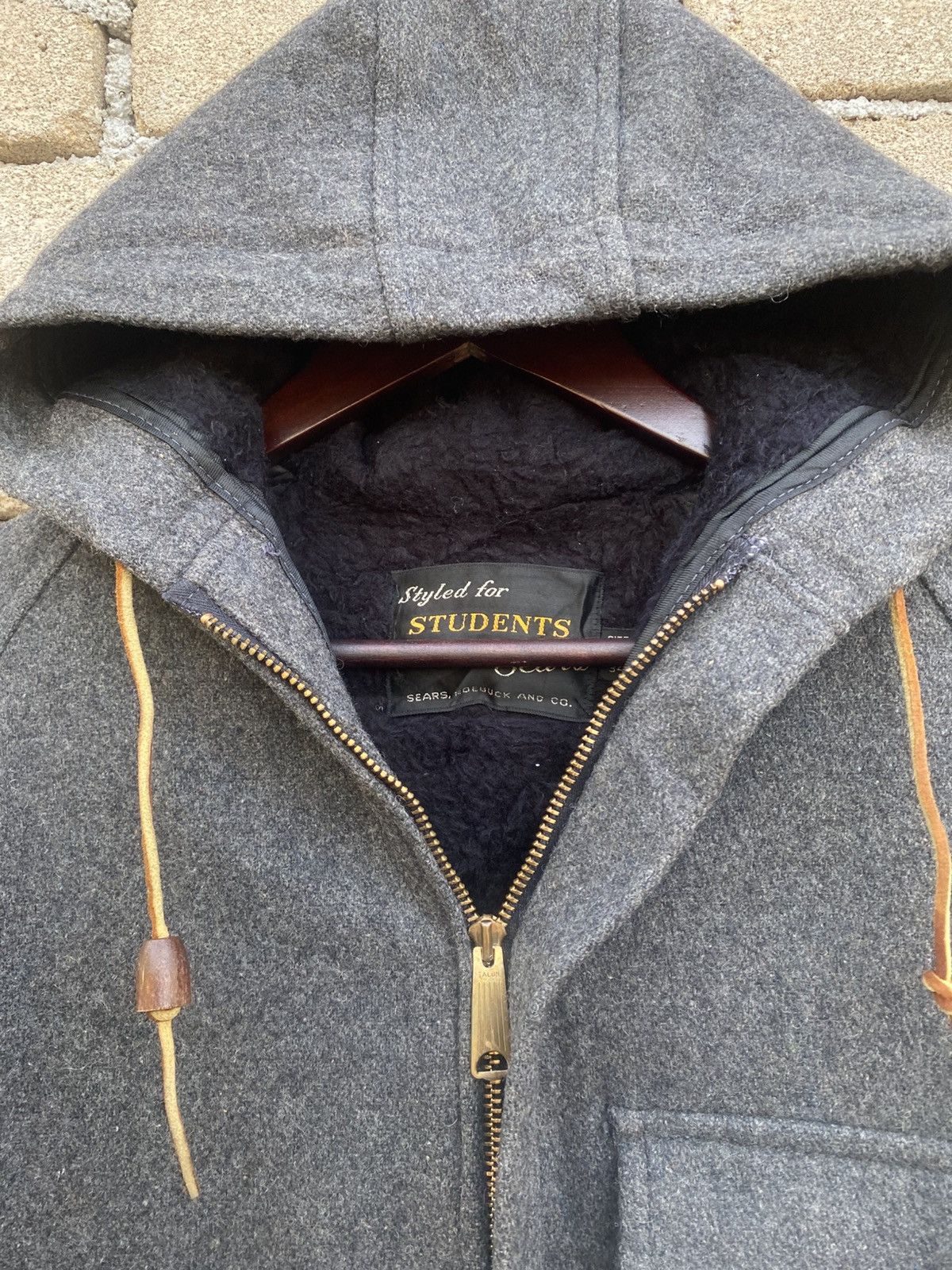 Sears Vintage Sears Roebuck & Co Wool Jacket With Hoodie Size US M / EU 48-50 / 2 - 5 Thumbnail
