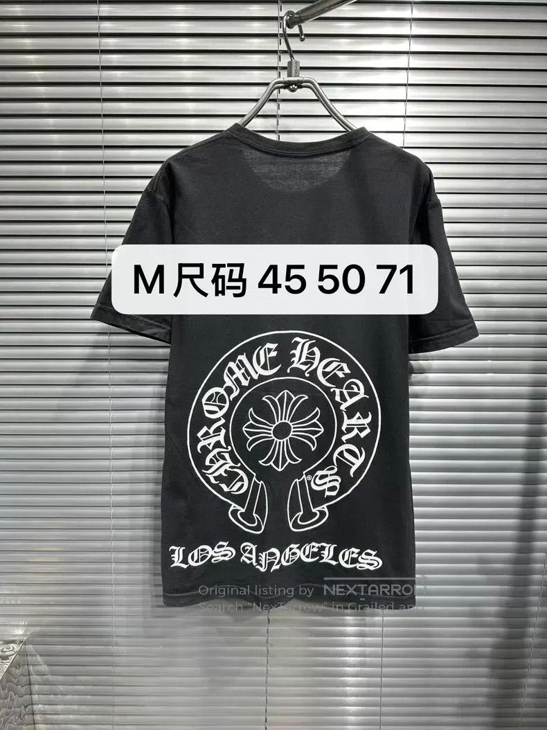 CHROME HEARTS Size M Sanskrit alphabet logo black short-sle