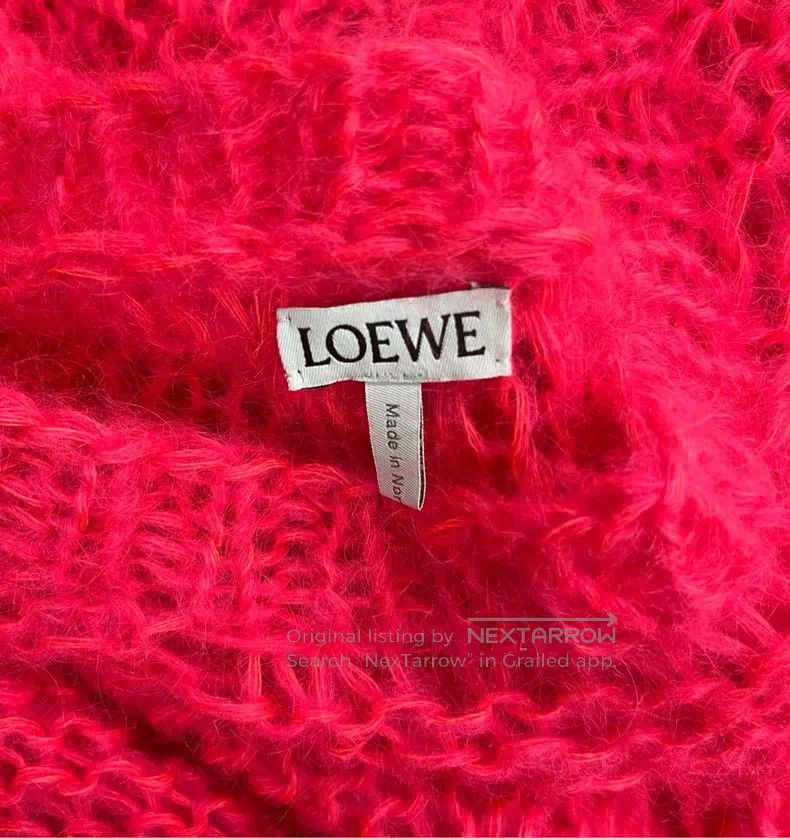 Loewe Loewe Fluorescent pink large logo knitted sweater Size XS / US 0-2 / IT 36-38 - 3 Thumbnail
