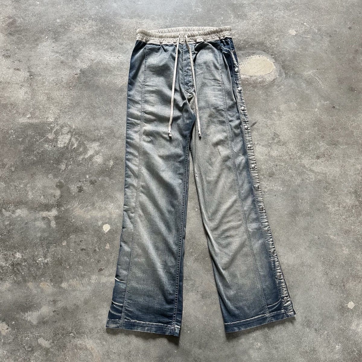 Rick Owens Drkshdw Rick Owens DRKSHDW Denim Hustler Pusher Pants Size US 33 - 4 Thumbnail