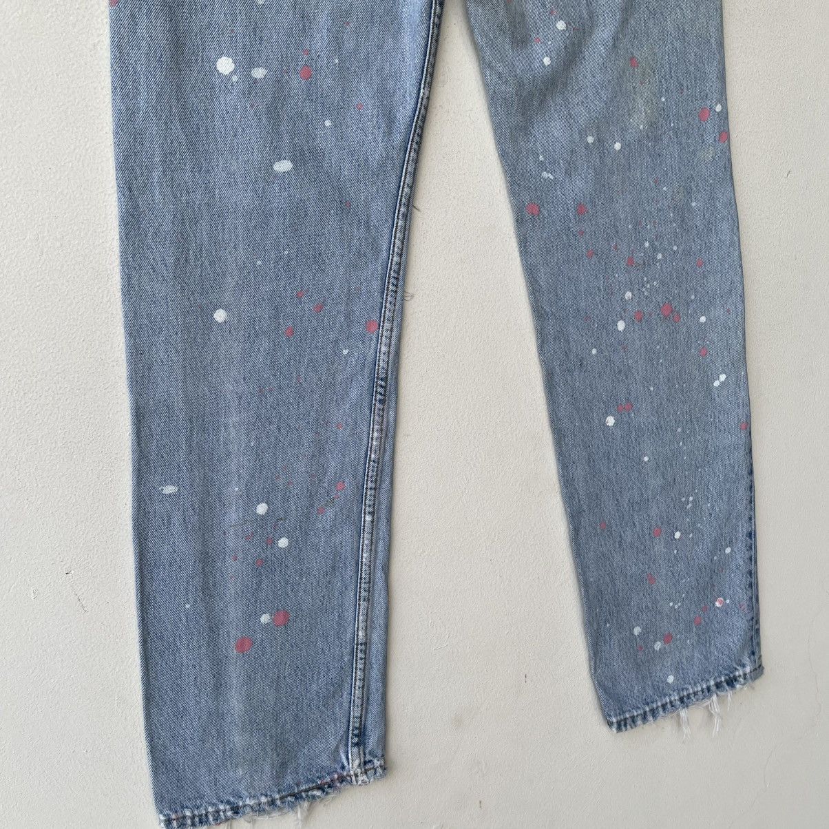 Levi's 90s Levi’s 501 Reworked Americana Paint Splatter Denim Jeans Size US 32 / EU 48 - 13 Thumbnail