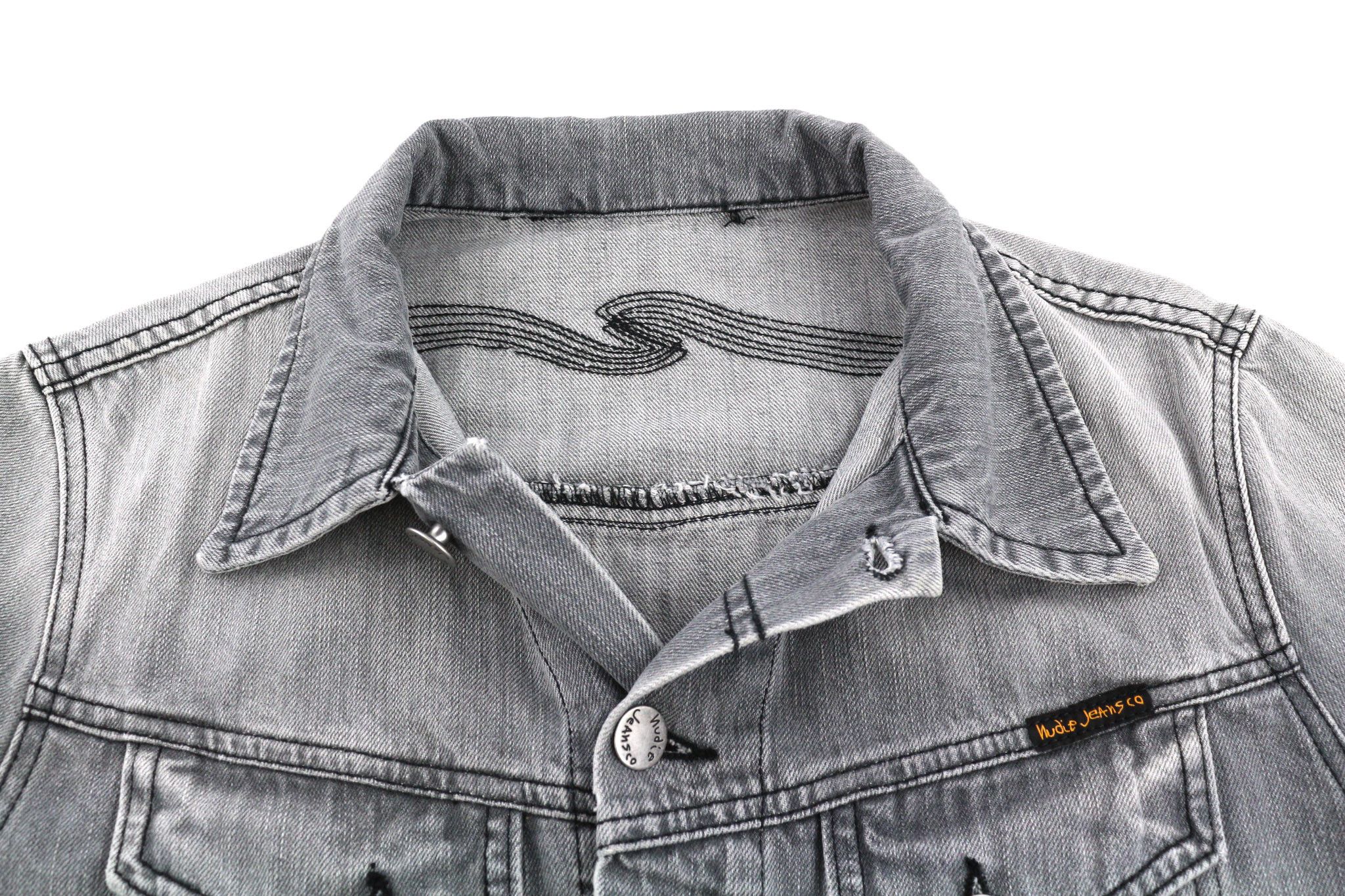 Nudie Jeans CONNY S Sunbleached Black Grey Jacket 81618 Size US S / EU 44-46 / 1 - 4 Thumbnail