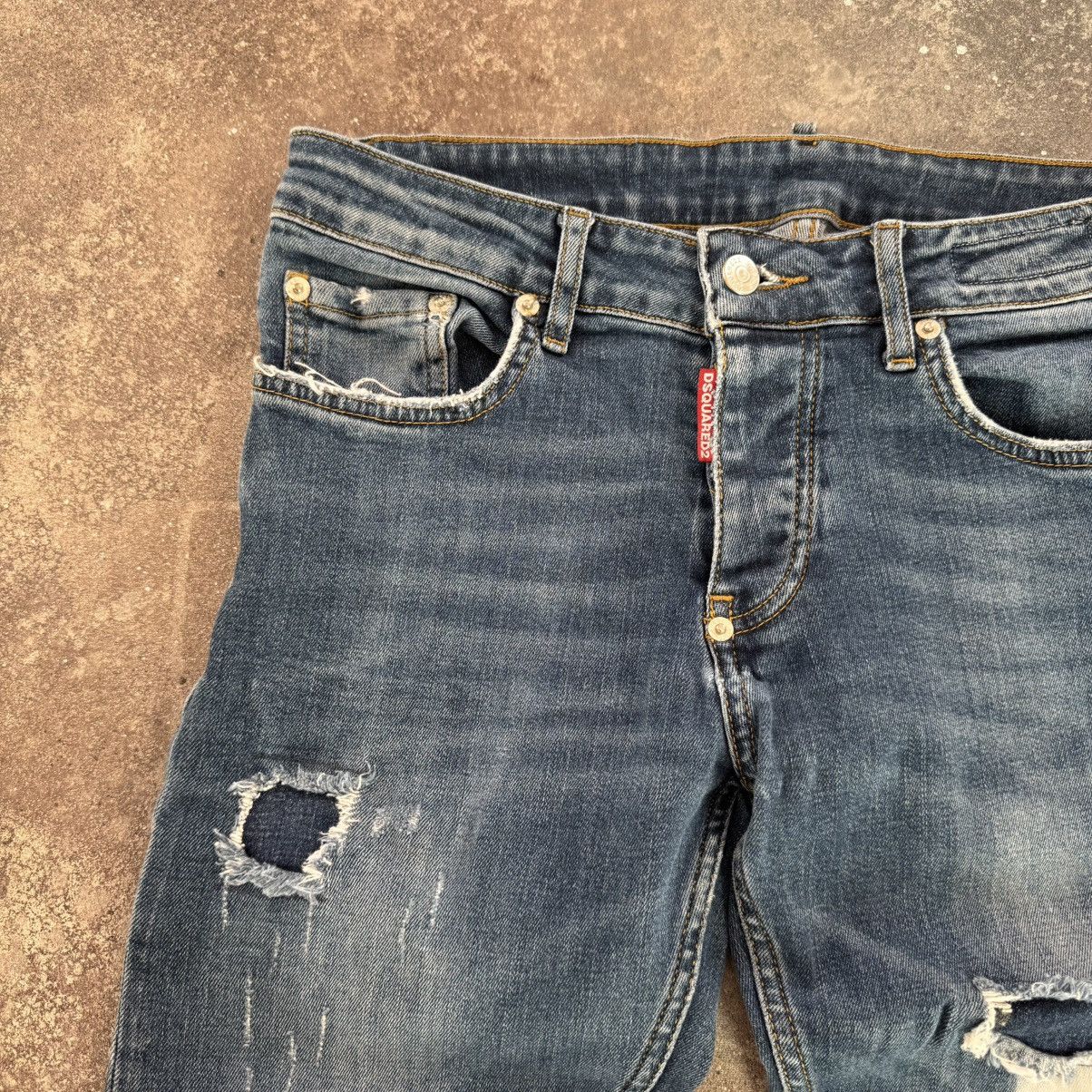 Dsquared2 × Vintage DSQUARED2 Distressed Denim Y2K Jeans Size 28" / US 6 / IT 42 - 6 Thumbnail