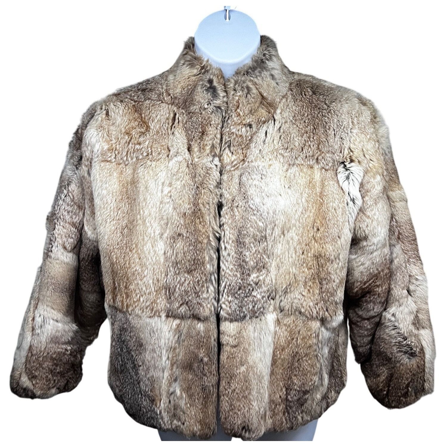 Vintage Womens Vintage Dyed Rabbit Fur Lined Coat Jacket Small Pocke Size S / US 4 / IT 40 - 1 Thumbnail