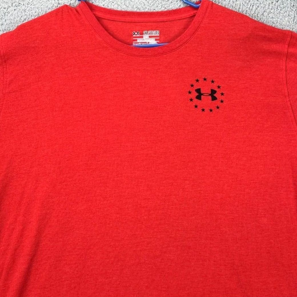 Under Armour Under Armour Heat Gear Shirt Mens 2XL Red Protect This House Short Sleeve Tee Size US XXL / EU 58 / 5 - 4 Thumbnail