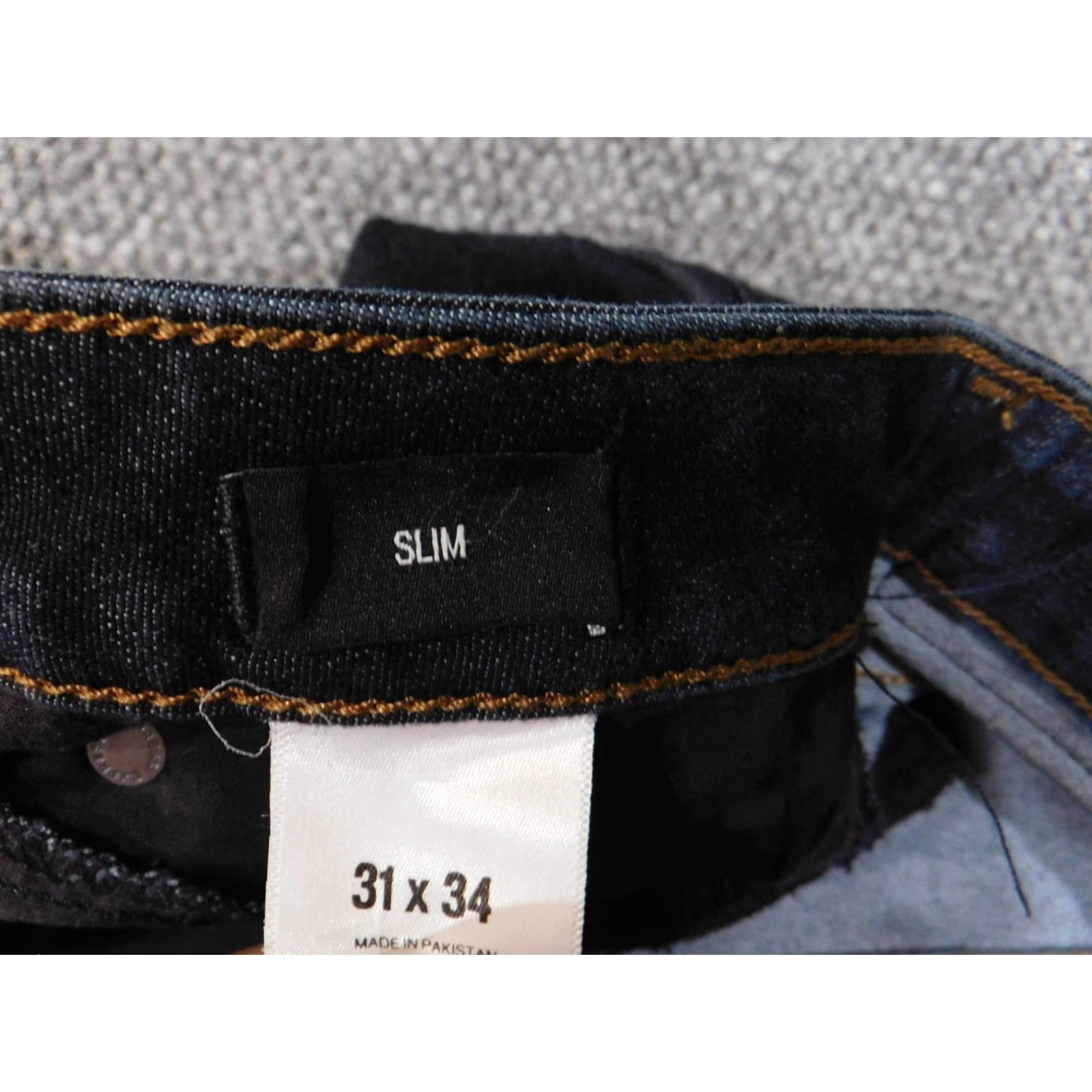 Express VINTAGE Express Jeans Mens 31x34 Black Slim Fit Stretch Denim Pants Dark Wash Classic Size US 31 - 6 Thumbnail