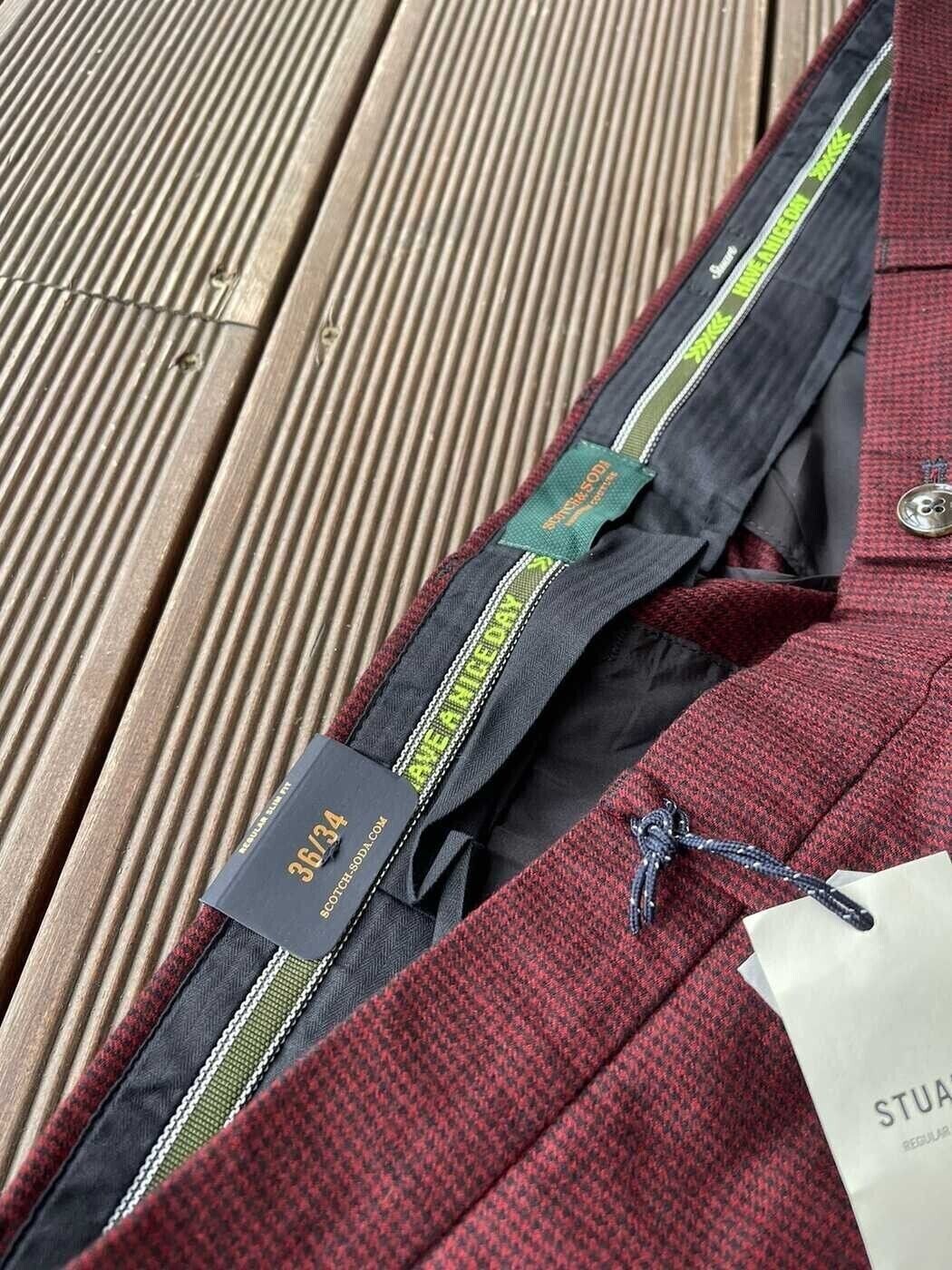 Scotch & Soda Basic Formal Red Woolen pants Scotch&Soda Size US 34 / EU 50 - 3 Thumbnail