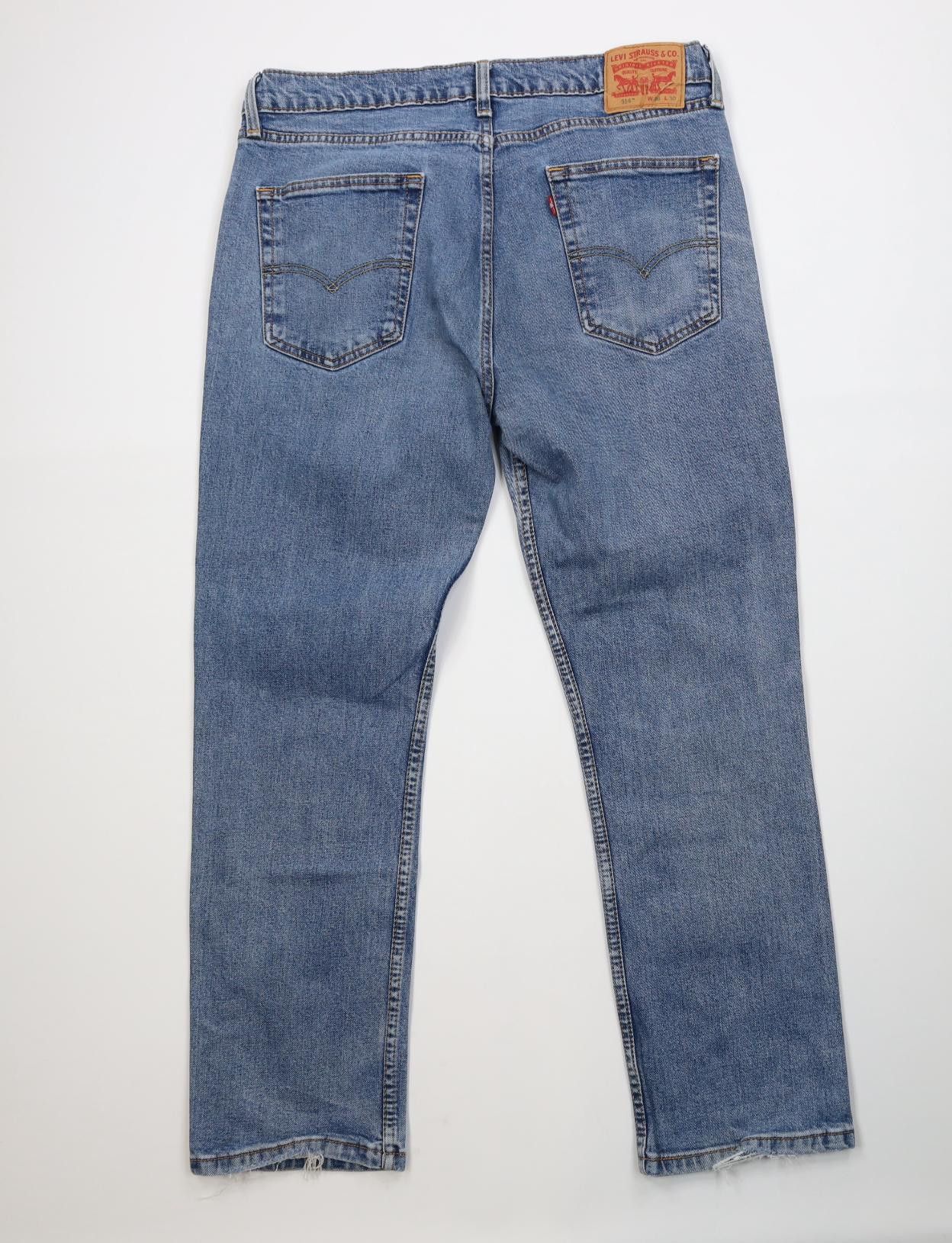 Levi's Vintage Y2K Levis 514 Stretch Straight Leg Denim Jeans Blue Size US 36 / EU 52 - 10 Thumbnail