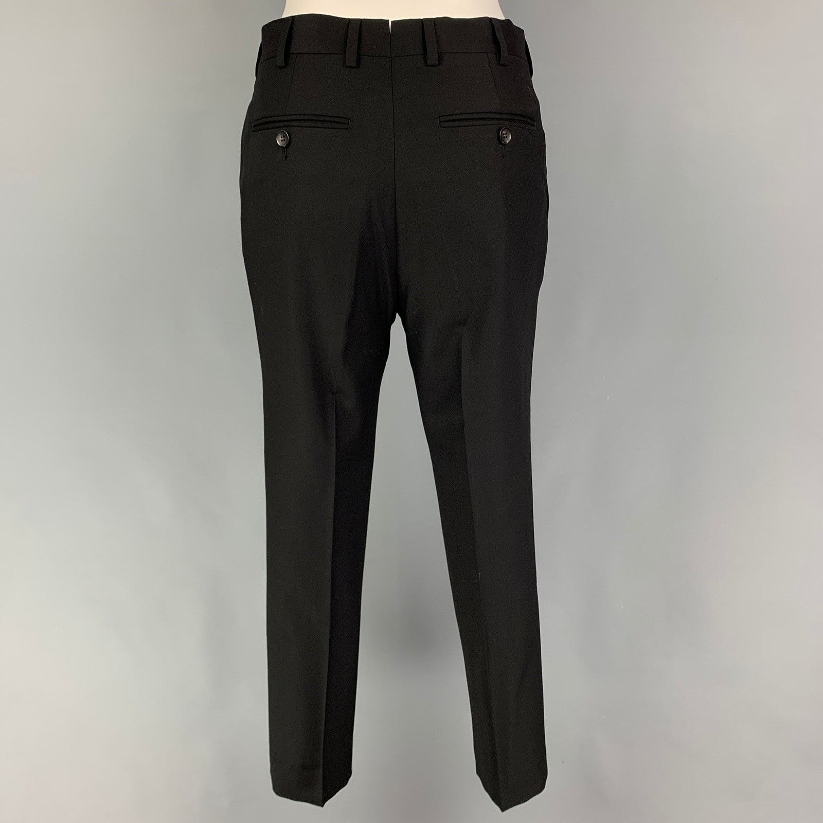 Suitsupply SUITSUPPLY Size 36 Black Wool Single Breasted Suit Size 36R - 6 Thumbnail
