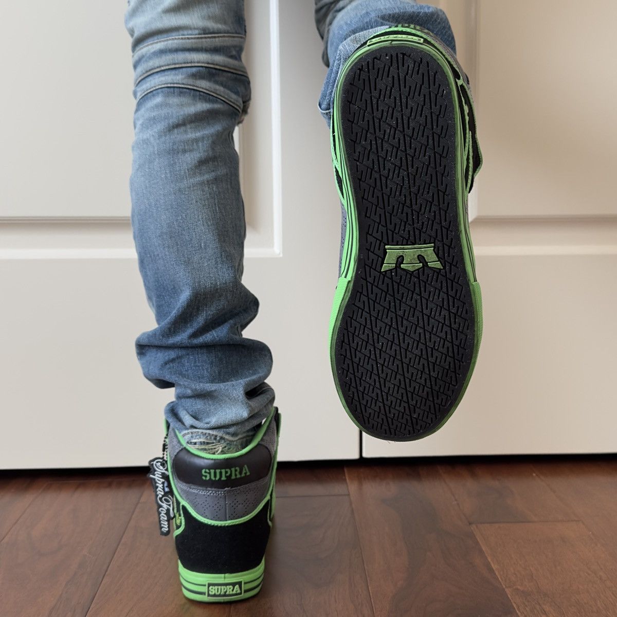 Supra Supra 2009 Vaider Charcoal Green High-Top Sneakers Size US 10.5 / EU 43-44 - 5 Thumbnail