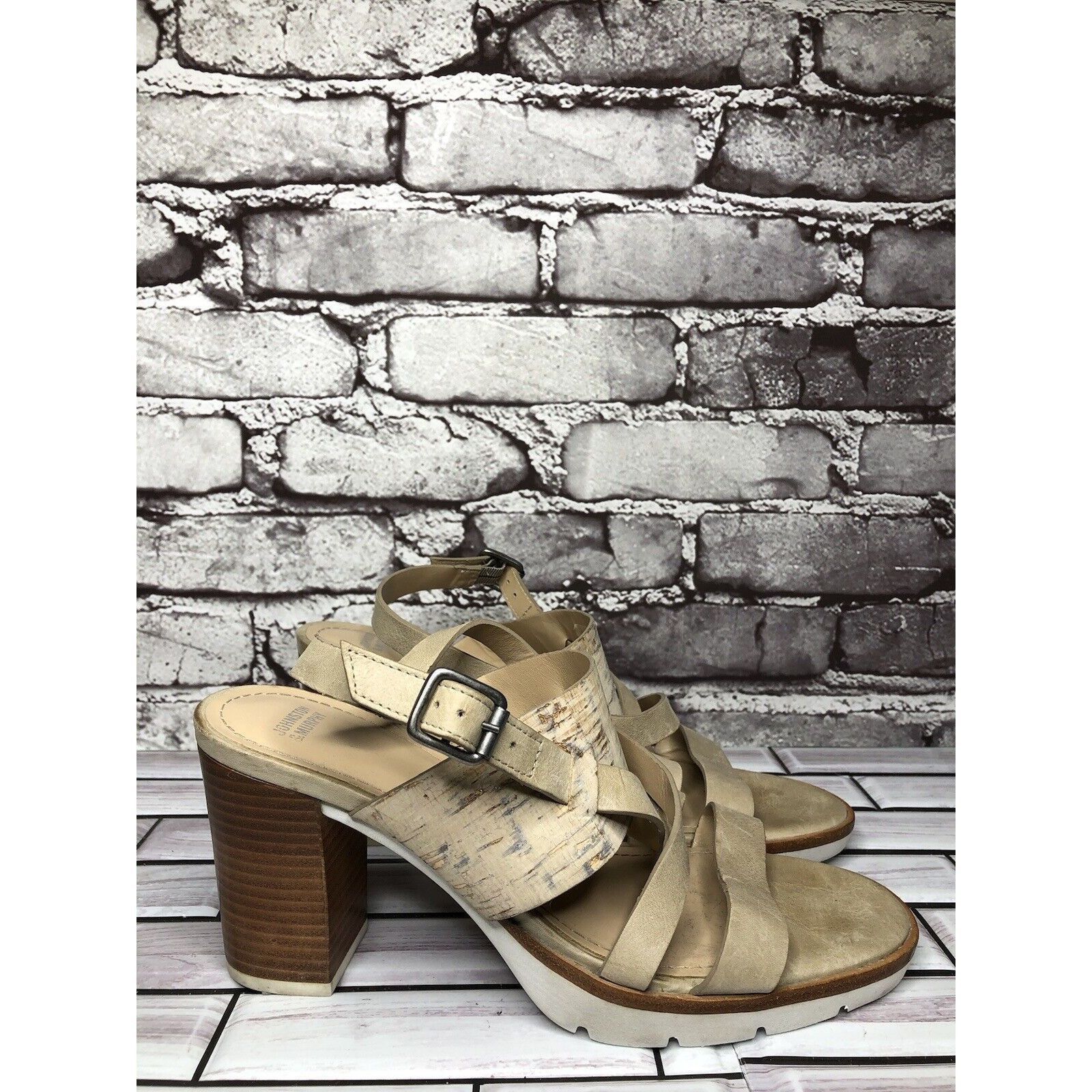 Johnston & Murphy Johnston & Murphy Kayla Taupe Leather Heel Strappy Sandals W Size US 9 / IT 39 - 15 Thumbnail