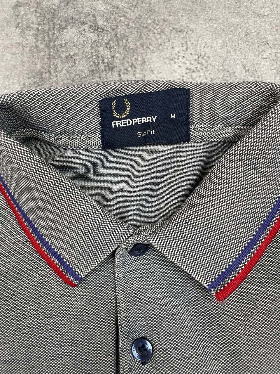 Fred Perry Fred Perry Men Cotton Polo Shirt Grey Slim Fit Tipped Collar Size US M / EU 48-50 / 2 - 4 Thumbnail
