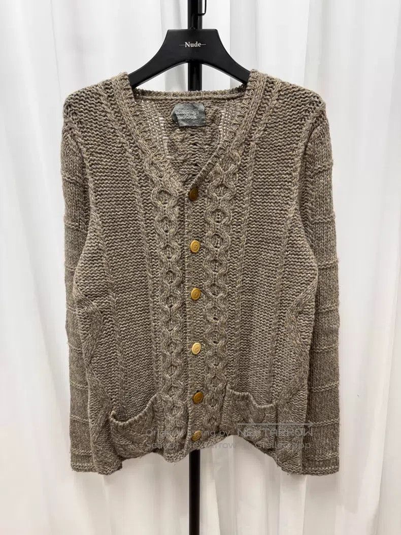 Takahiromiyashita The Soloist. Takahiromiyashita The Soloist. Coarse Knit Hemp Open Cardi Size M / US 6-8 / IT 42-44 - 1 Thumbnail