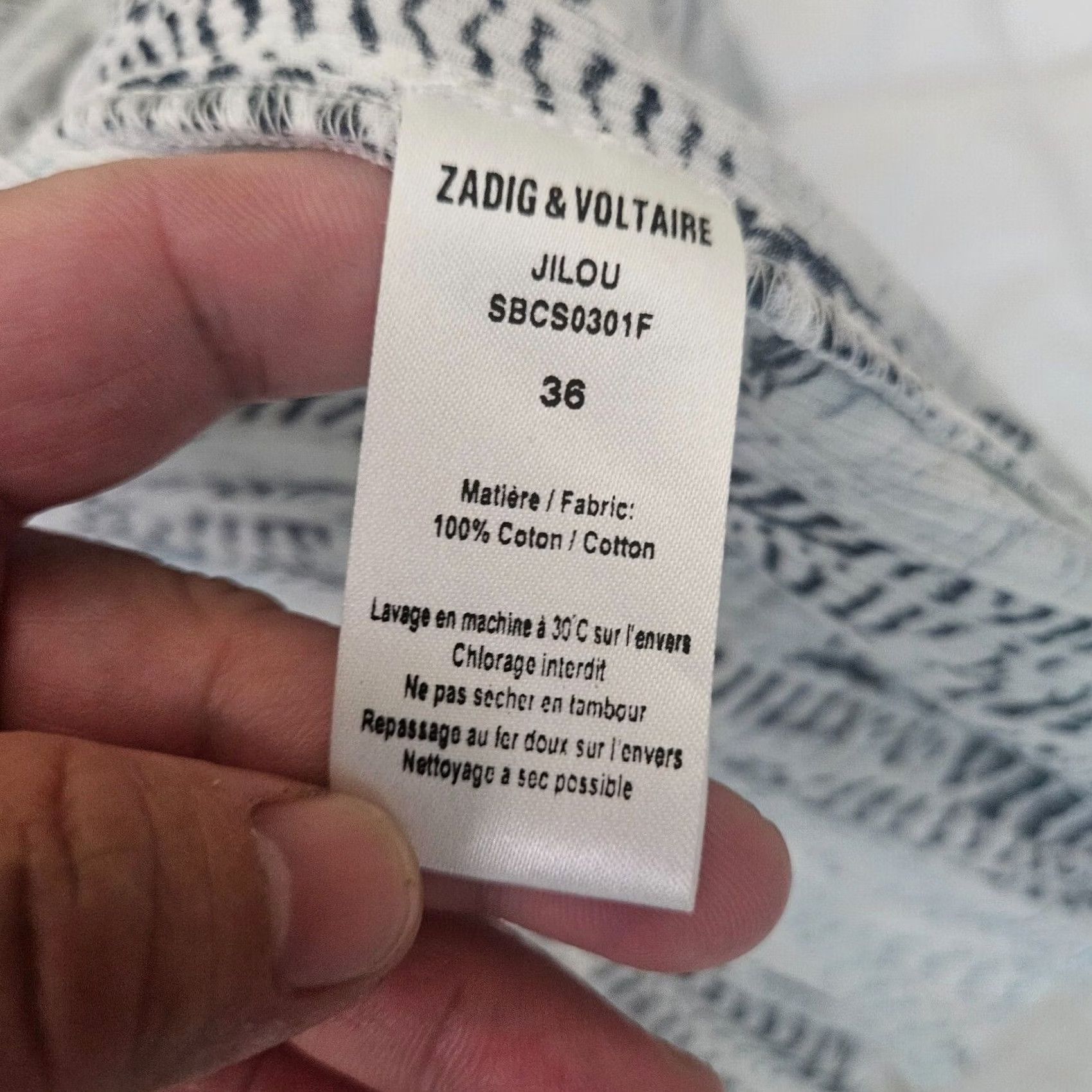 Zadig & Voltaire ZADIG & VOLTAIRE Skirt Womens Mini Cotton Pull On Size 36 Multicolor Blue White Fast Shipping Size 25" / US 0 / IT 36 - 7 Thumbnail