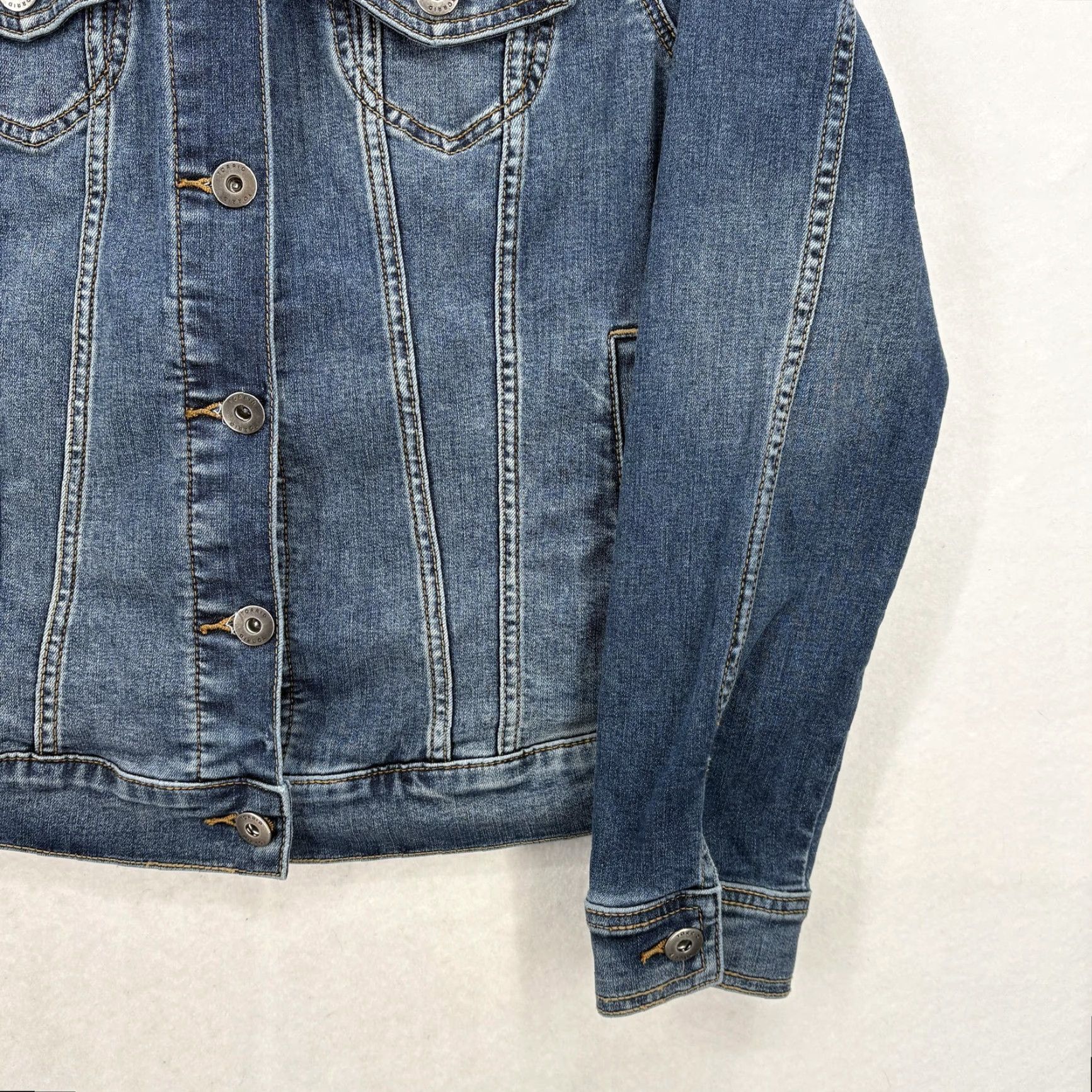 Torrid Torrid Jacket Womens Blue Denim Jean Trucker Stretch Button Front Plus Size 1X Size 40" / US 18 - 3 Thumbnail