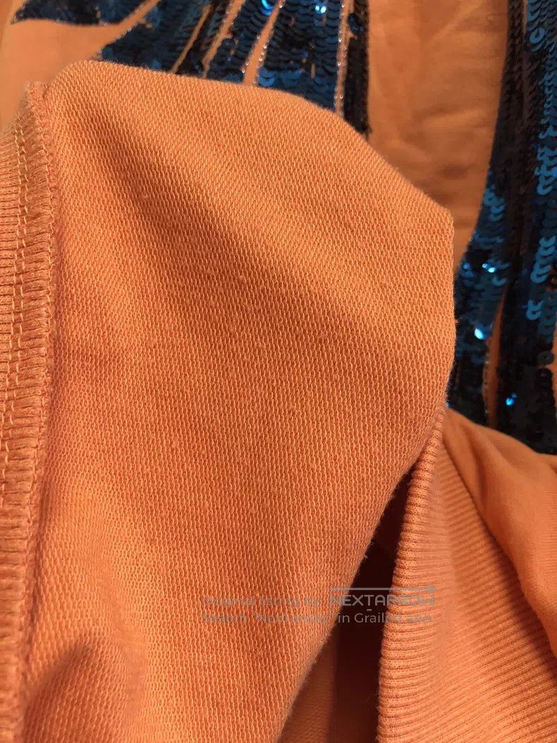 Dries Van Noten Dries Van Noten Orange Sequin Wing Hoodie Size M / US 6-8 / IT 42-44 - 9 Thumbnail