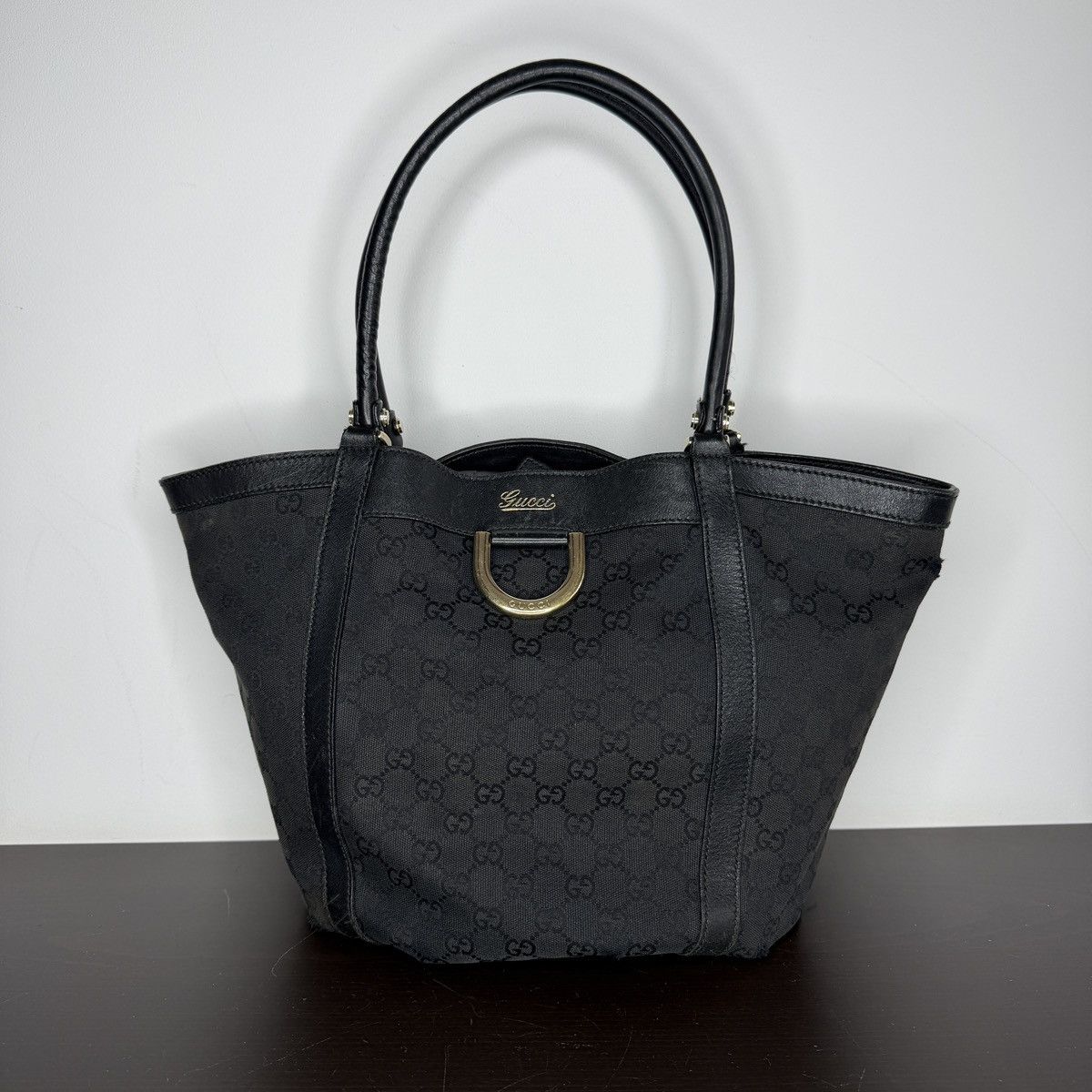 Gucci Gucci Vintage GG Canvas Monogram Shoulder Tote Bag Horsebite Size ONE SIZE - 1 Thumbnail
