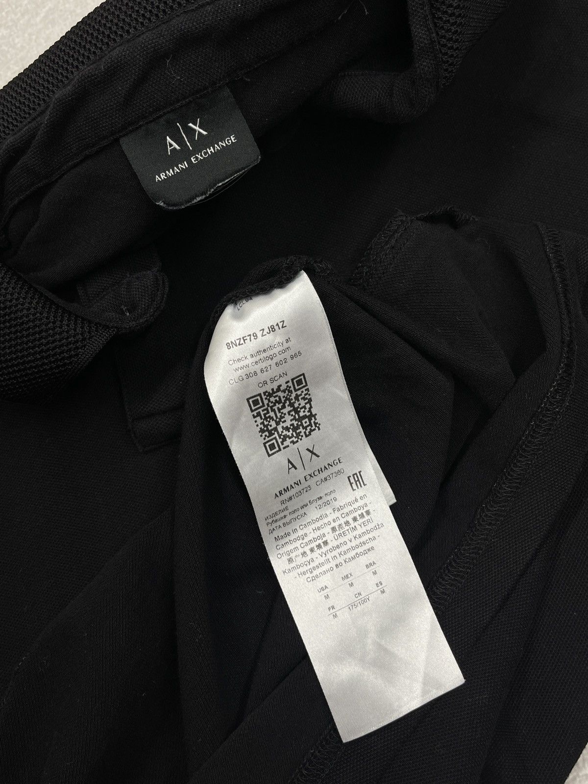 Armani Exchange Mens Armani Exchange Rugby Polo Longsleeve Black Size M Size US M / EU 48-50 / 2 - 9 Thumbnail