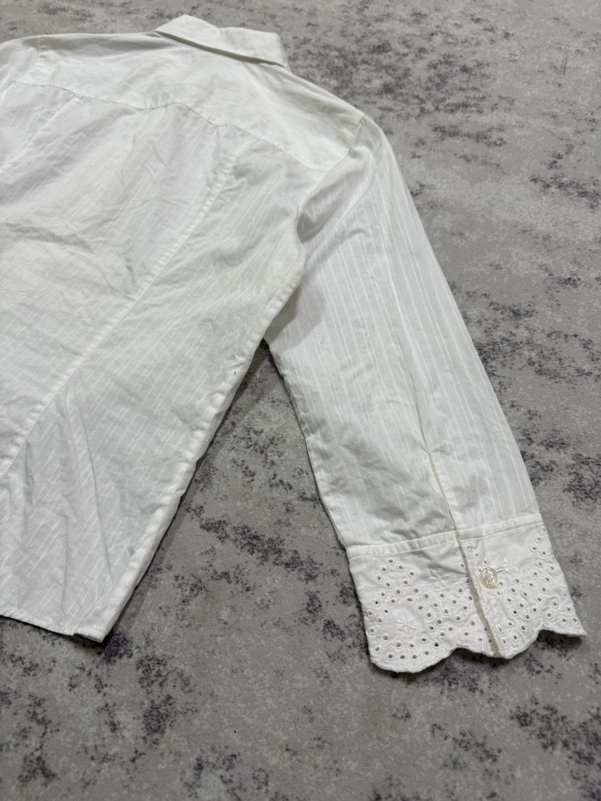 Burberry Burberry London White Broderie Anglaise Embroidered Shirt Size S / US 4 / IT 40 - 14 Thumbnail