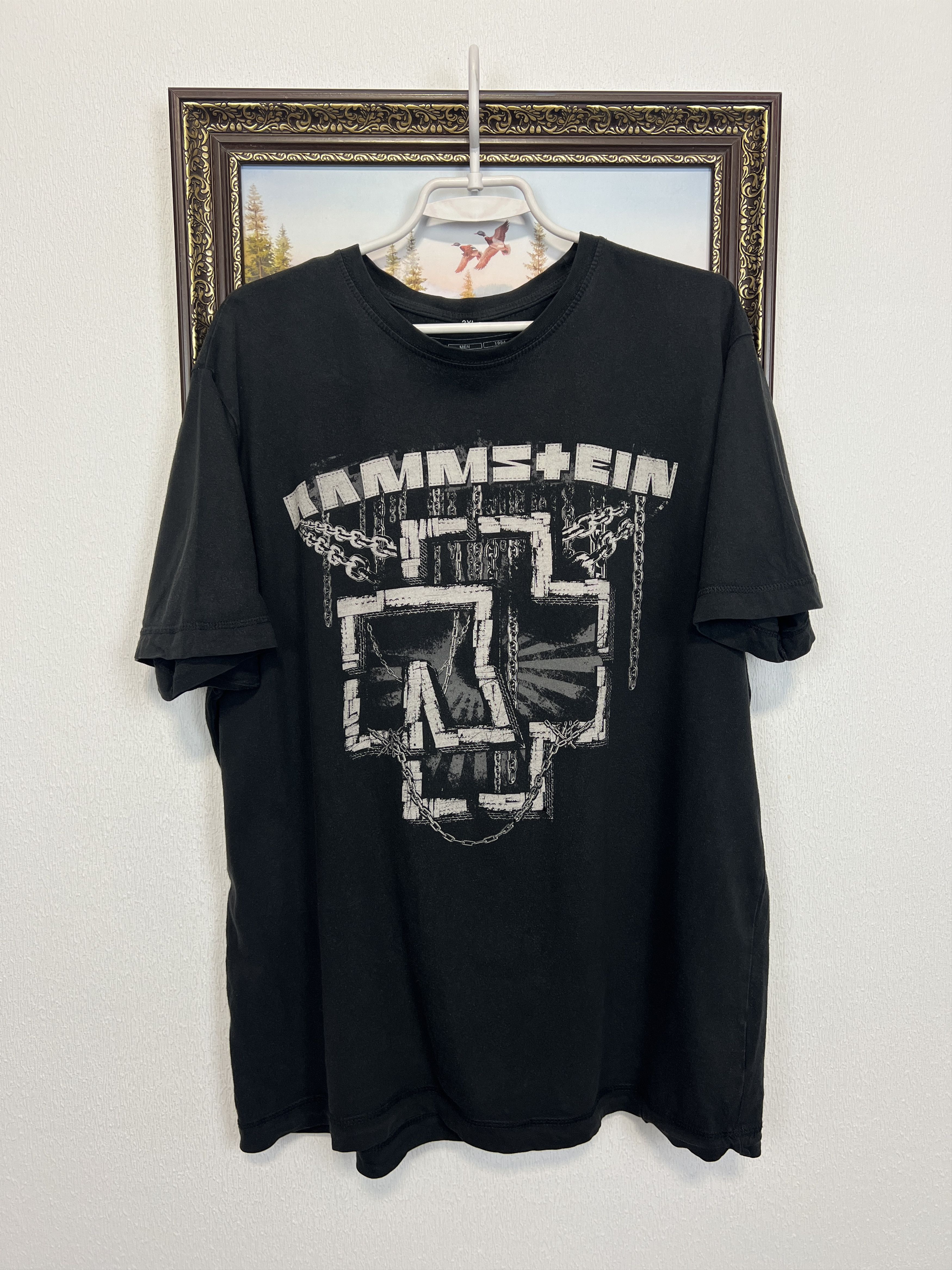 Vintage Rammstein In Ketten Band Shirt Over Print Tee Jersey Trikot Size US XXL / EU 58 / 5 - 1 Thumbnail