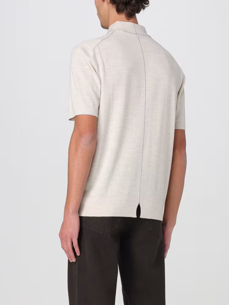 Burberry o1mle0326 Wool Polo Shirt in Neutrals Size US L / EU 52-54 / 3 - 3 Thumbnail