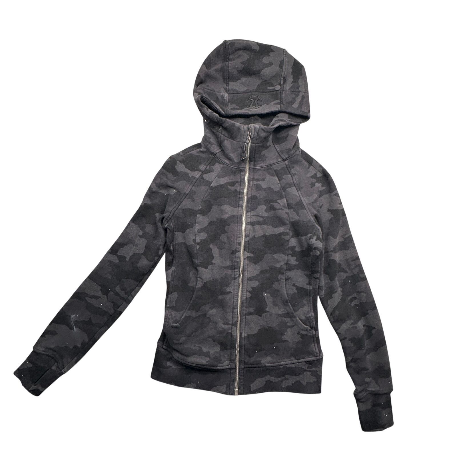 Lululemon Lululemon Scuba Hoodie Jacket Women 6 Camouflage Black Gray Size M / US 6-8 / IT 42-44 - 1 Thumbnail