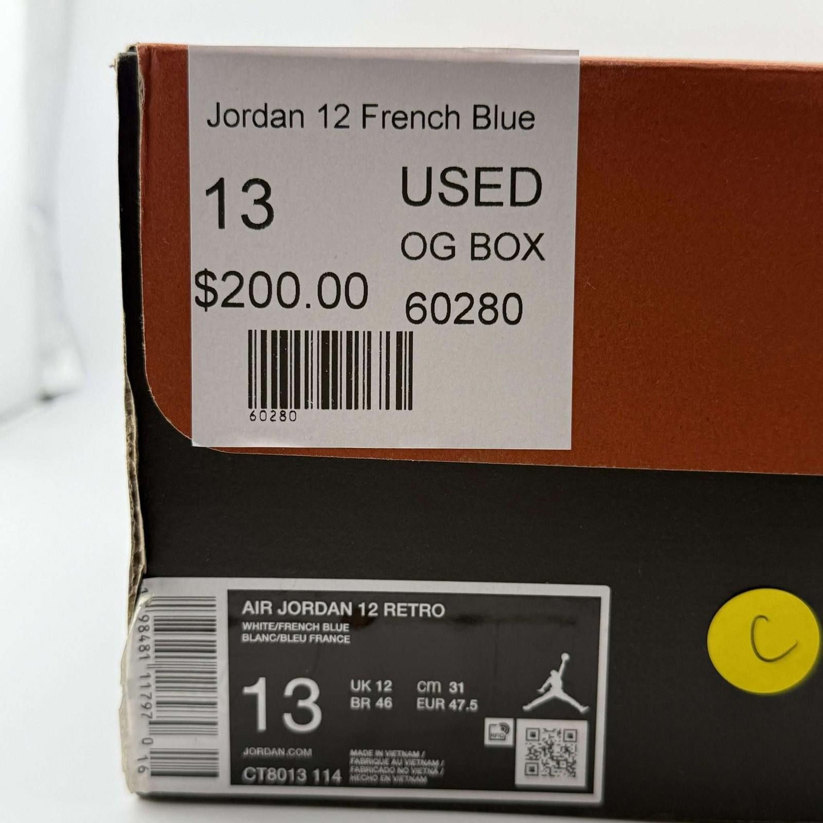 Jordan Brand Jordan 12 French Blue 13 Used OG Box Size US 13 / EU 46 - 9 Thumbnail