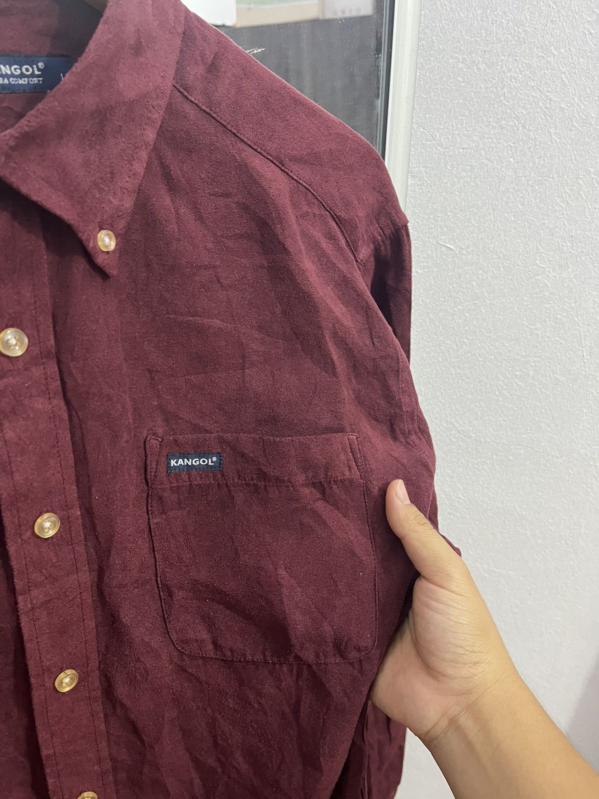 Kangol Kangol Japan Suede Button Down Shirt Size US L / EU 52-54 / 3 - 3 Thumbnail