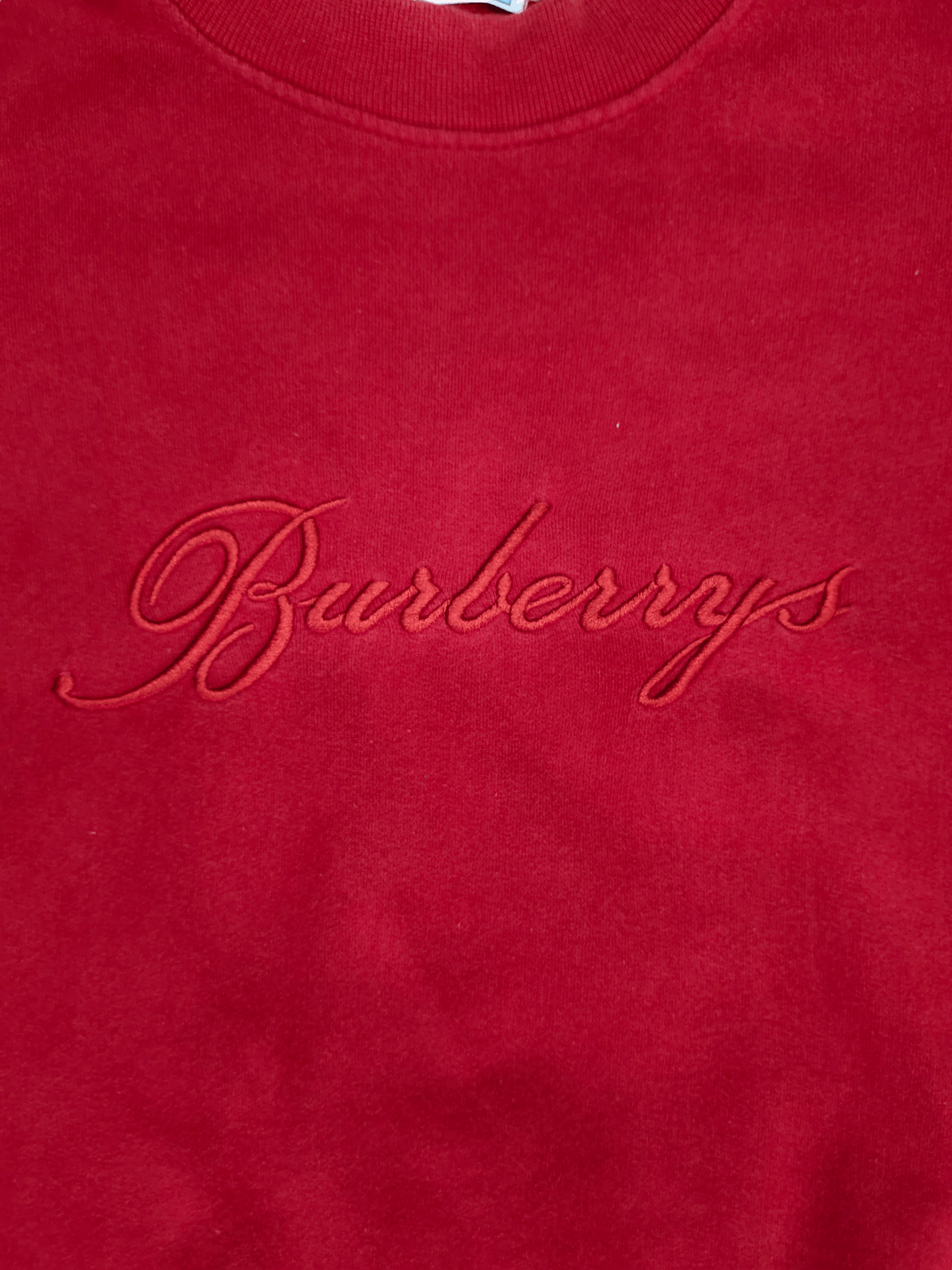 Burberry Vintage 90s Burberrys Red Embroidered Oversize Sweatshirt Size US M / EU 48-50 / 2 - 4 Thumbnail