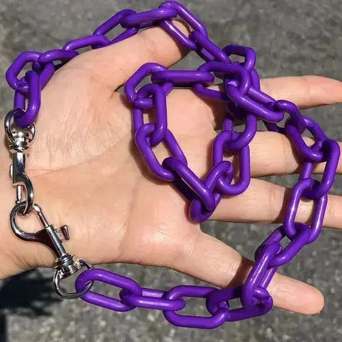Jewelry Chunky Unisex Purple Acrylic Wallet Pants Chain Size ONE SIZE - 3 Thumbnail