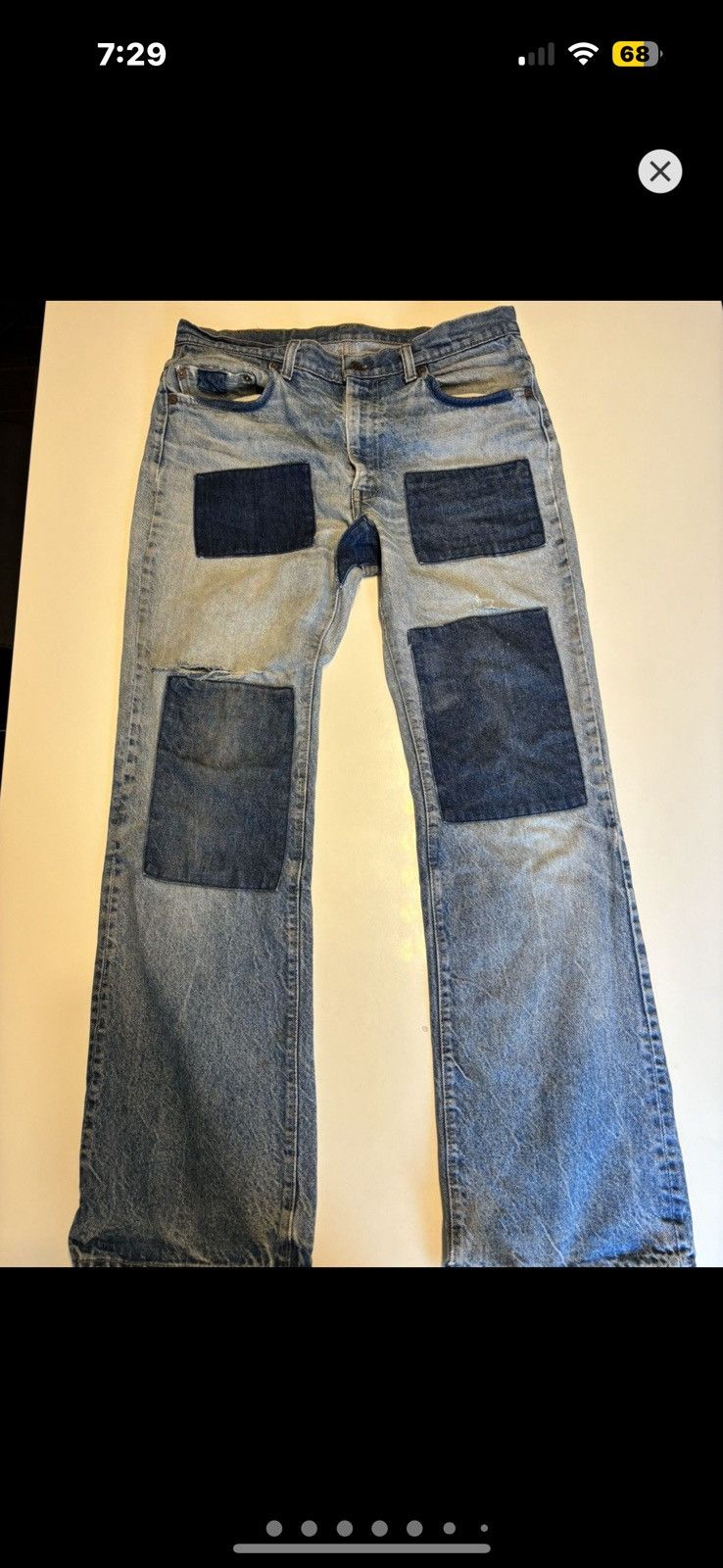 Levi's Vintage Clothing ***FINAL DROP***RARE 80s LEVIS PATCHWORK DISTRESS DENIM 36 Size US 36 / EU 52 - 1 Thumbnail