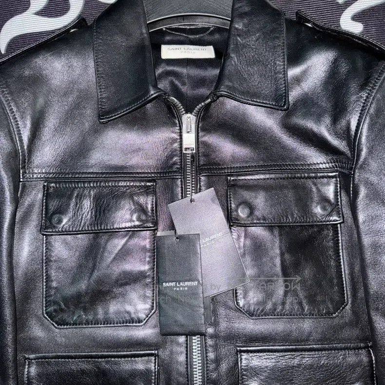 Saint Laurent Paris Saint Laurent Paris Original Four-Pocket Leather Jacket Size US S / EU 44-46 / 1 - 3 Thumbnail