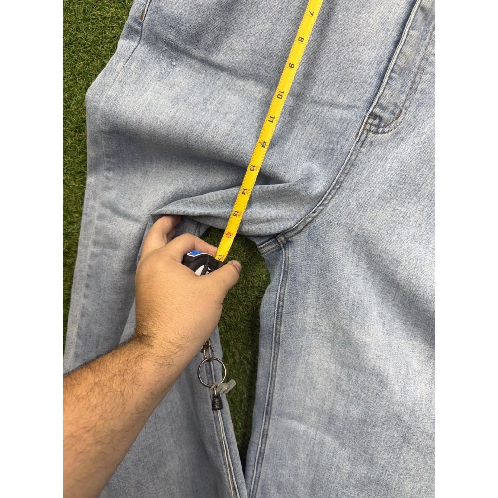 Vintage Risen Jeans 3XL Womens Wide-Leg Light Wash Stretch Baggy Y2K Style Denim Cotton Polyester Spandex Jeans Brand: Risen Size 40" / US 18 - 5 Thumbnail
