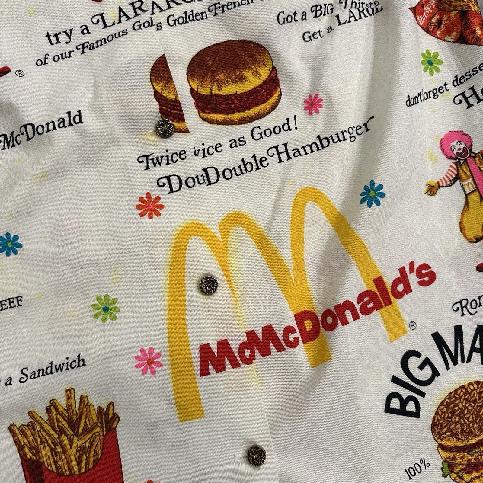 Vintage VTG 70’s Ronald McDonald's AOP Worker’s Smock Shirt Rare Size US M / EU 48-50 / 2 - 7 Thumbnail
