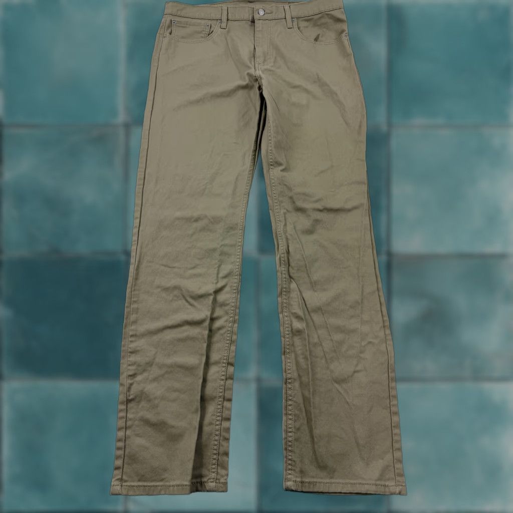 Levi's LEVI'S 502 Jeans Mens 38x33 Beige Khaki Regular Stretch Denim Tapered Pocket 5-Overall Size US 38 / EU 54 - 1 Thumbnail