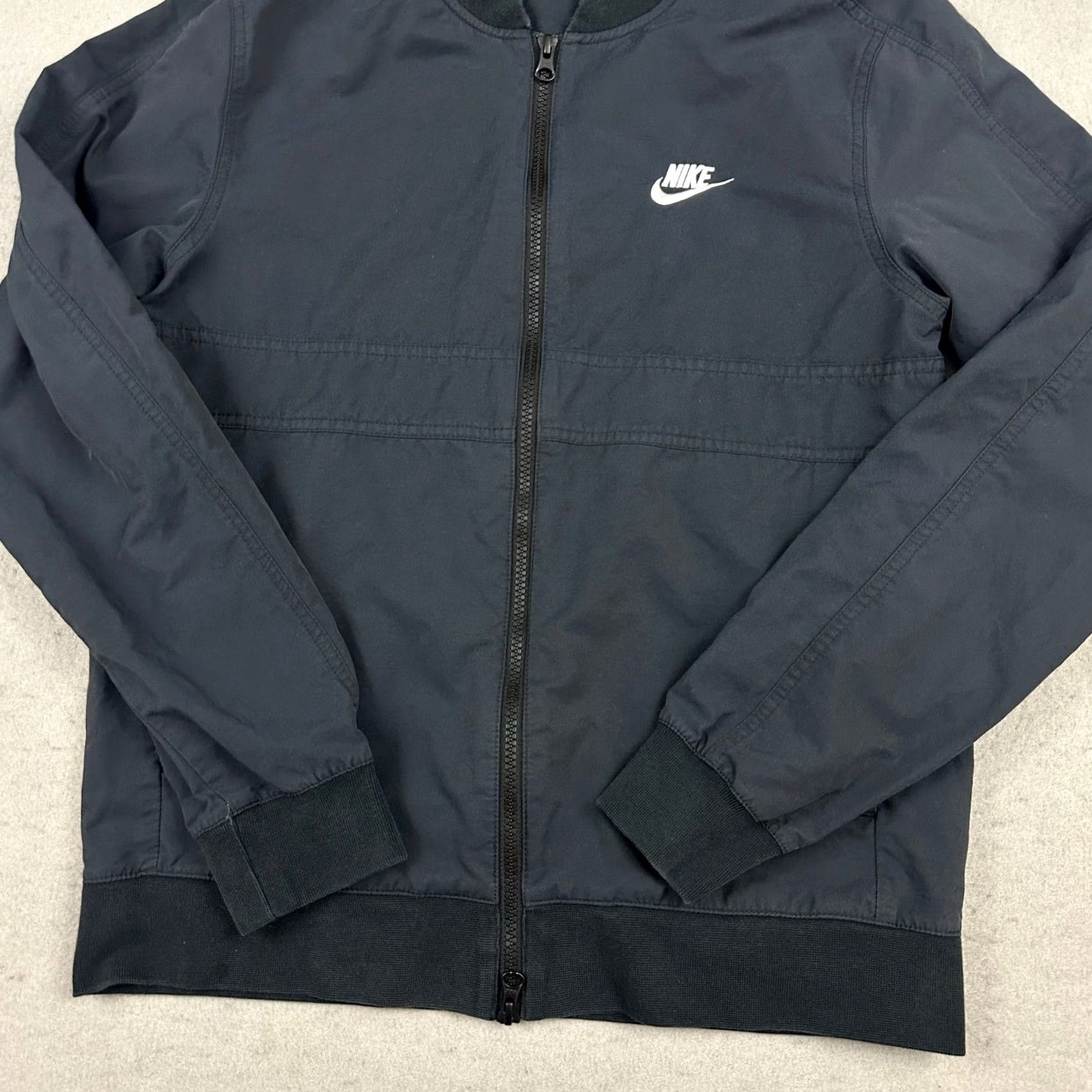 Nike Nike Men Small Black Solid Woven Full Zip Jacket NSW Pockets S Size US S / EU 44-46 / 1 - 3 Thumbnail