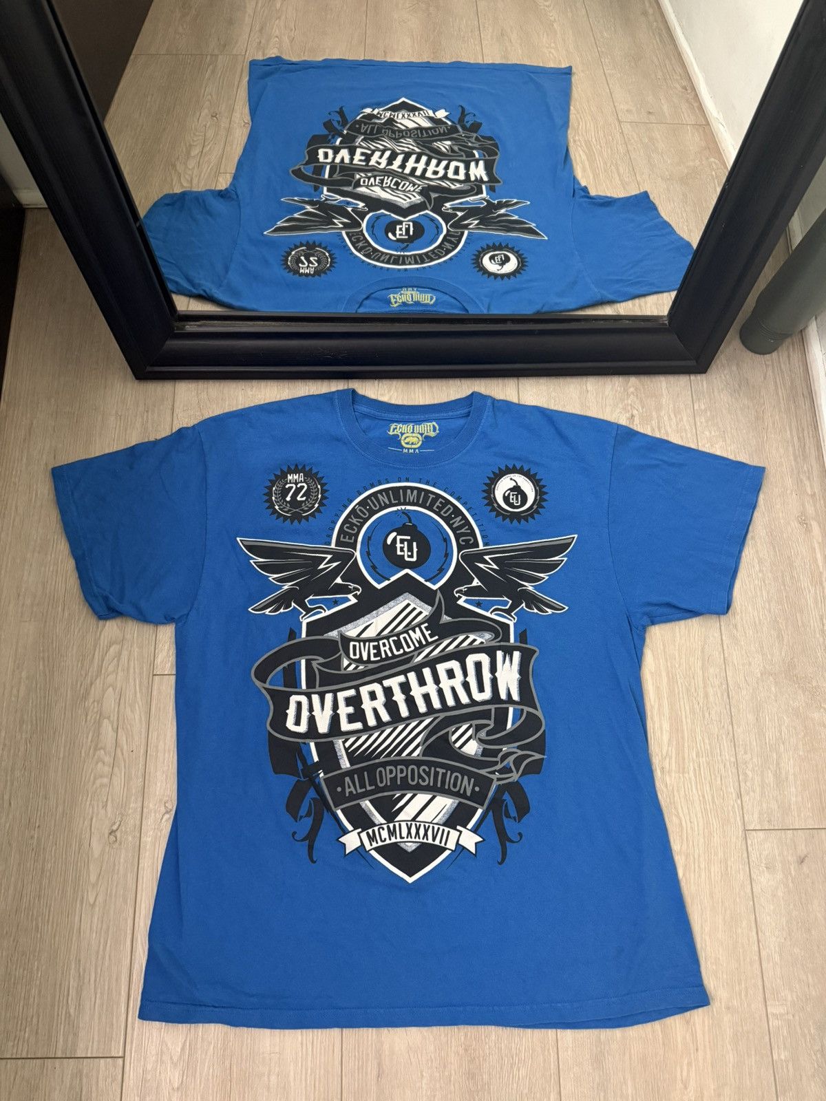 Ecko Unltd. × Ed Hardy × Vintage Vintage / Y2K Ecko Overcome Overthrow All Opposition MMA Size US XL / EU 56 / 4 - 1 Thumbnail