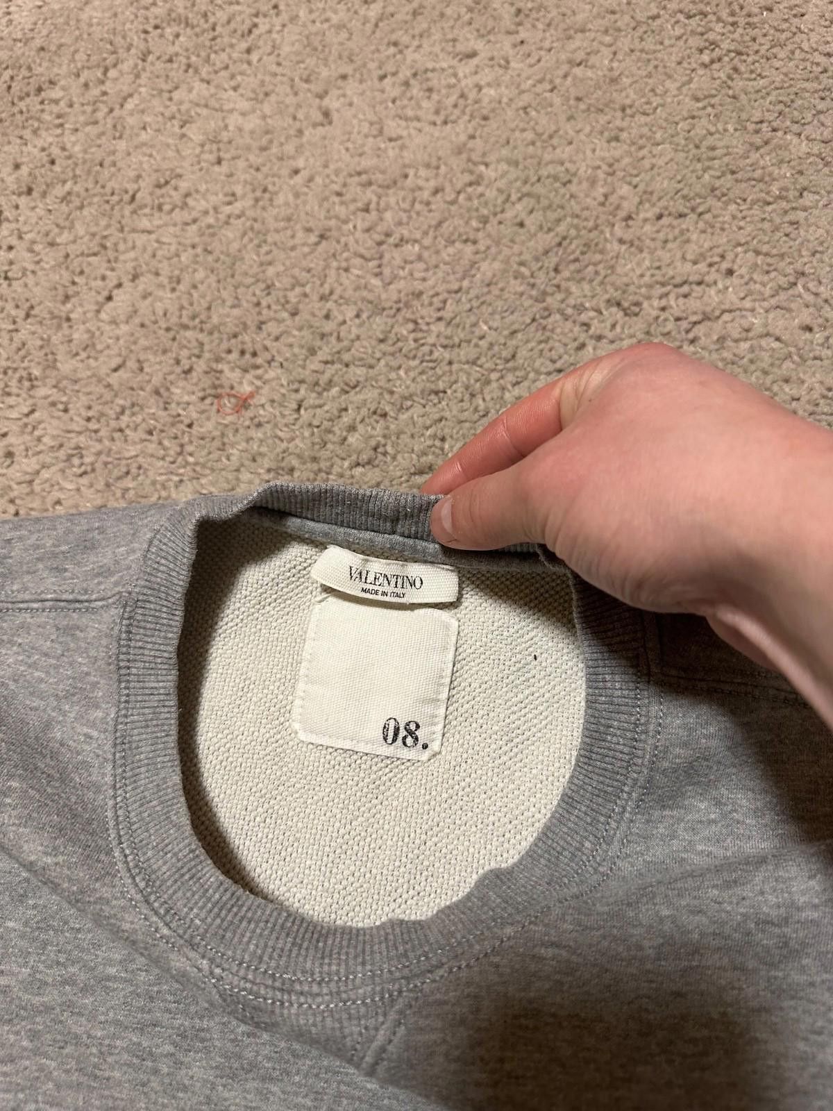 Valentino Valentino Rockstud Untitled 08 Grey Crewneck Sweatshirt Size US XL / EU 56 / 4 - 5 Thumbnail