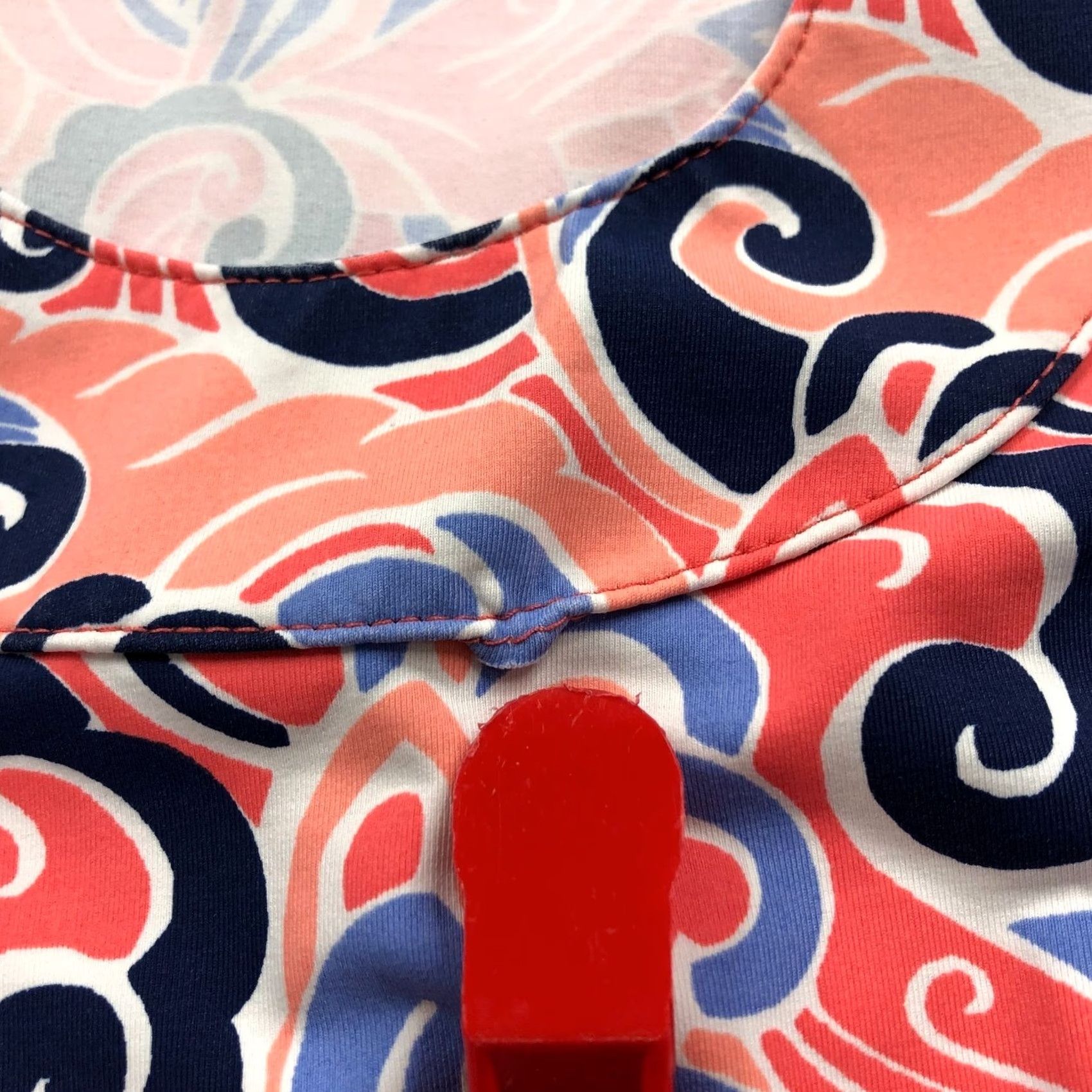 Vintage Katherine Way Small Women's Sleeveless Short Dress All Over Print Coral Geometric A-Line Scoop Neck Casual Size S / US 4 / IT 40 - 7 Thumbnail