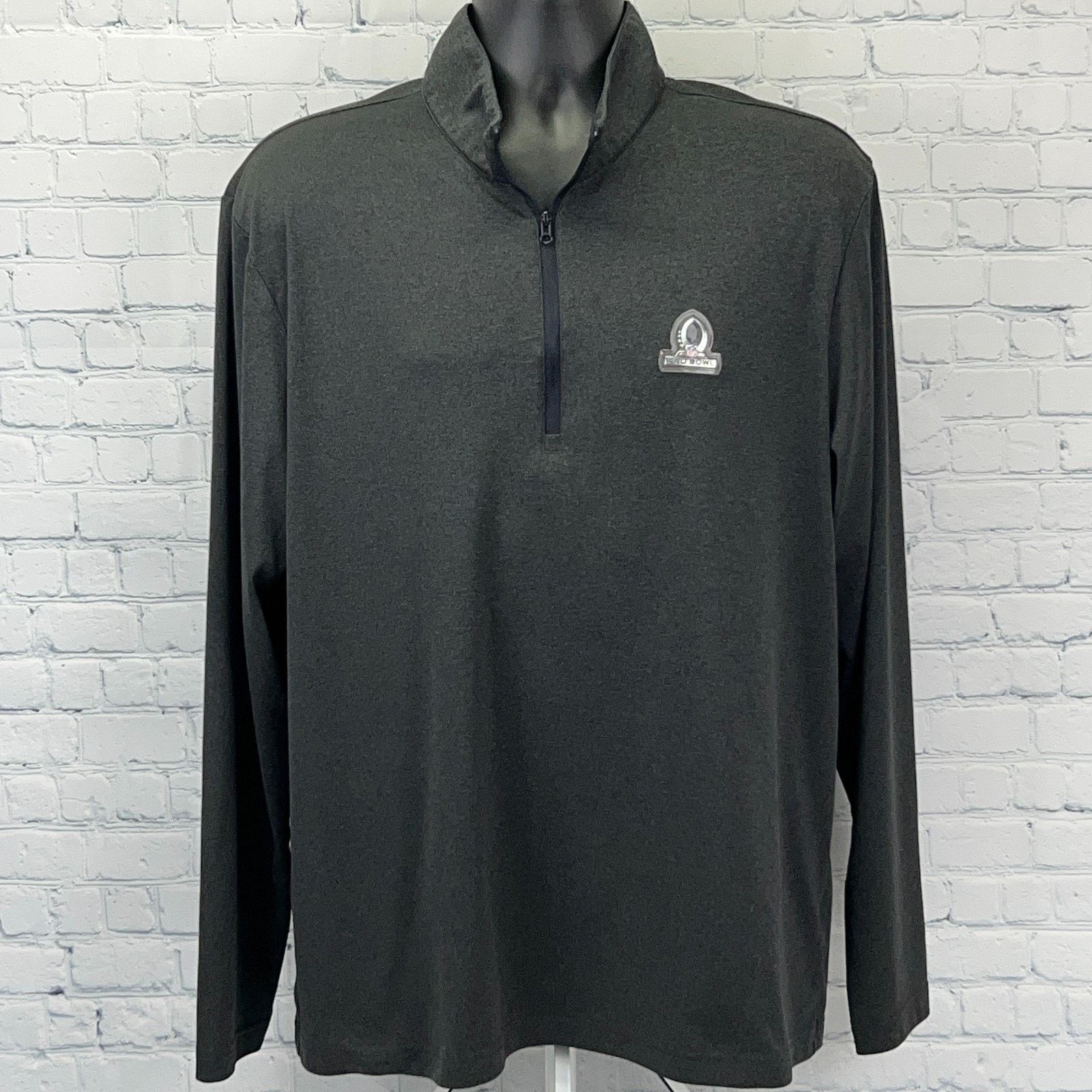 Other NFL Pro Bowl Logo 1/4 Quarter Zip Mock Neck Shirt Gray XL Size US XL / EU 56 / 4 - 2 Thumbnail
