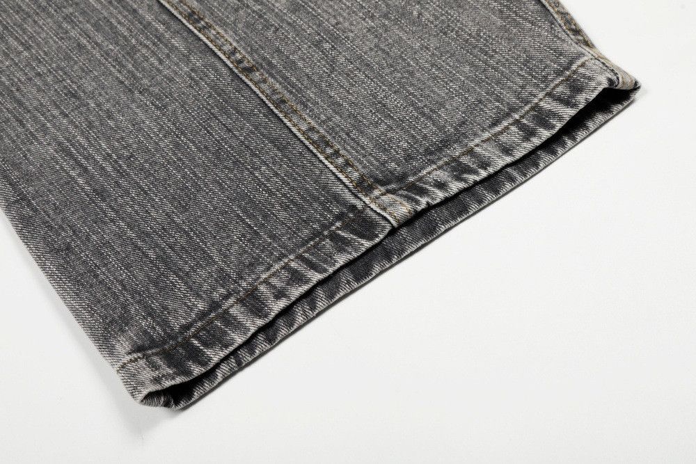 Vintage Vintage heavy-duty washed distressed curved jeans Size US 32 / EU 48 - 5 Thumbnail