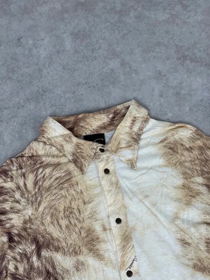 Just Cavalli AW2005 Cavalli White & Fur Effect Shirt Size US M / EU 48-50 / 2 - 4 Thumbnail