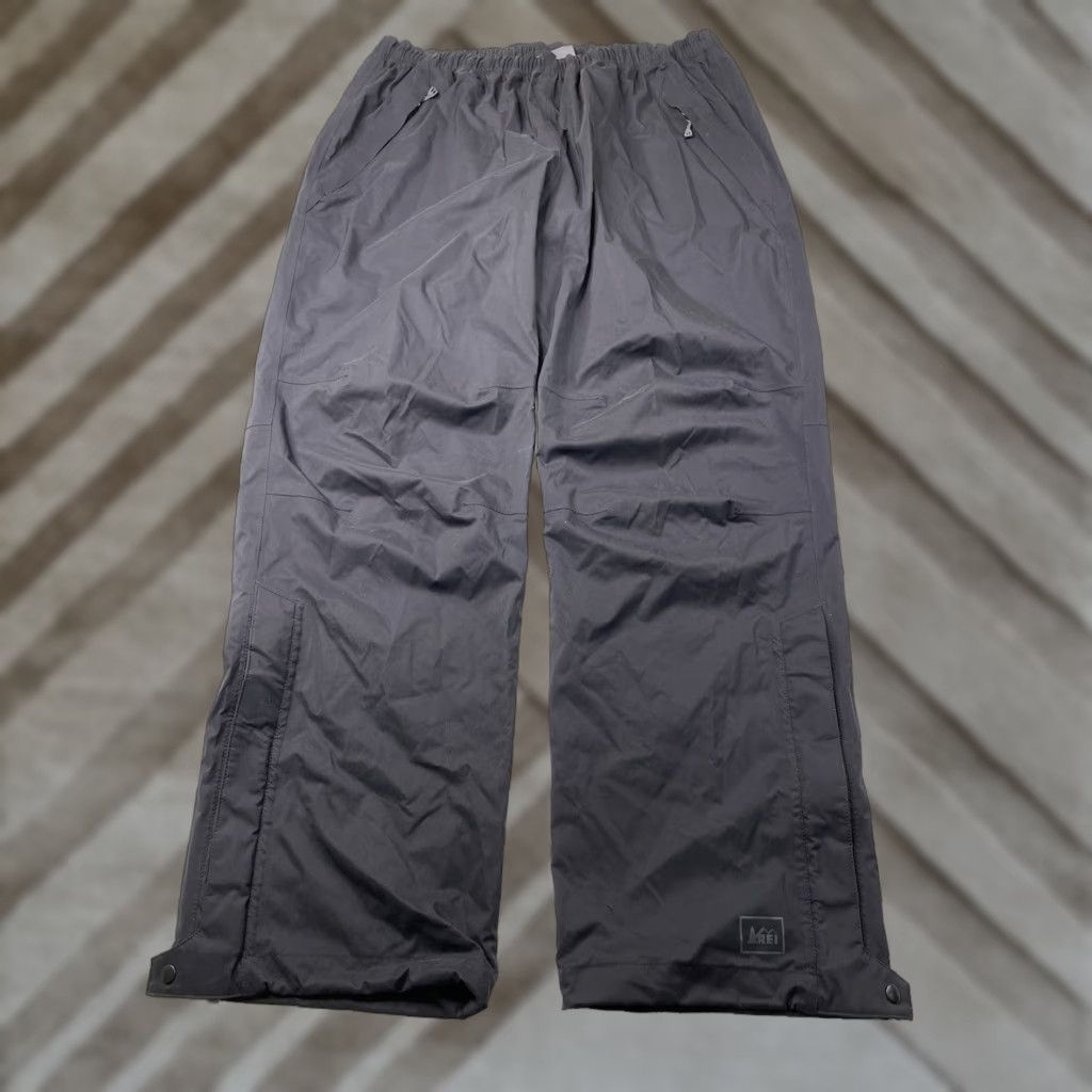 Vintage REI E1 Elements Pants Men XL-30L Black Outdoor Wind Water Resistant Pockets Zippers Rain Pants Regular Fit Size US 36 / EU 52 - 1 Thumbnail